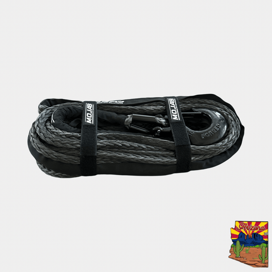 1/2'' x 78' Synthetic Winch Rope with Removable Forged Winch Hook-M.O.R.E.