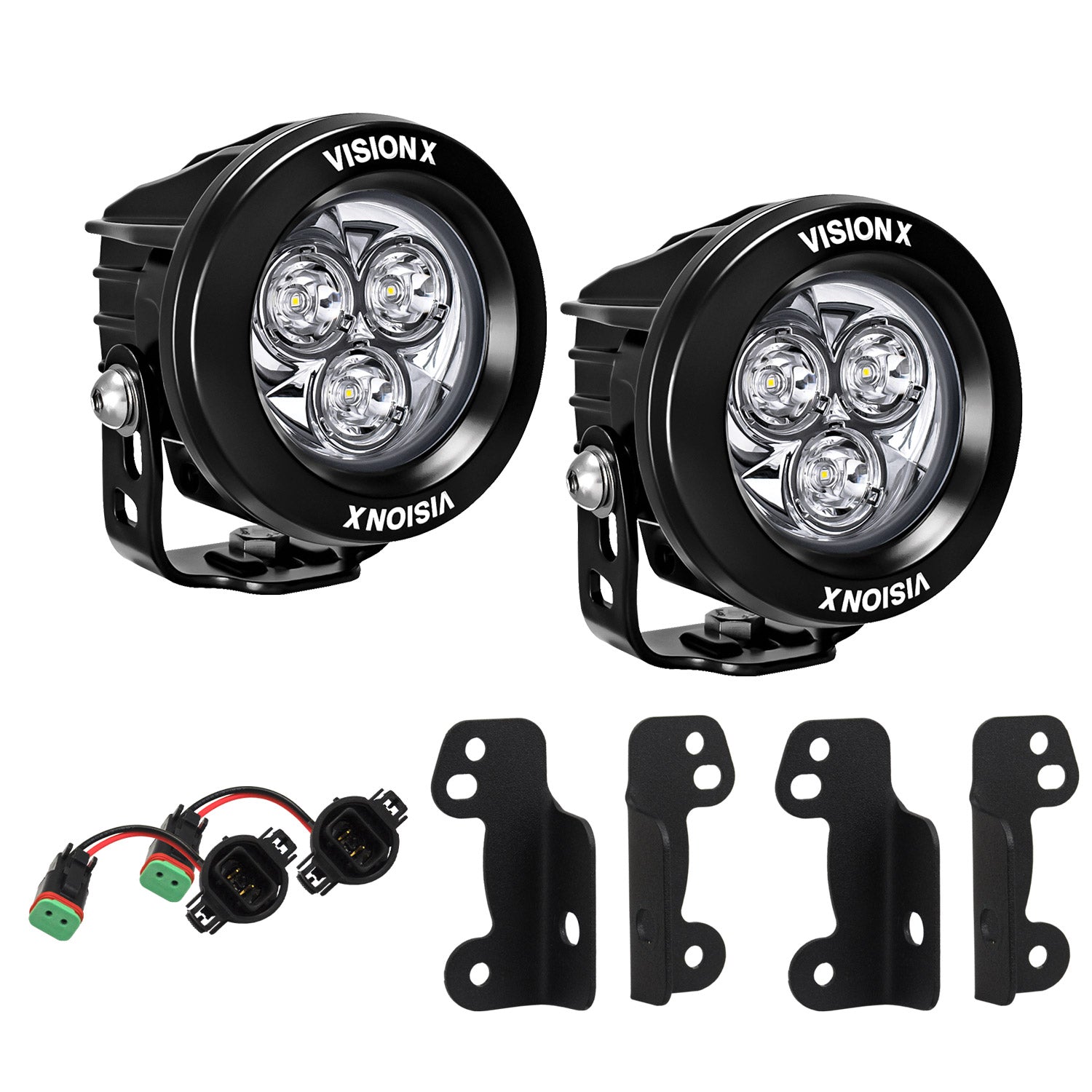 18+ Jeep JL / '20+ Jeep Gladiator Fog Light Kit with 3.7" Multi-LED Mini Cannons-M.O.R.E.