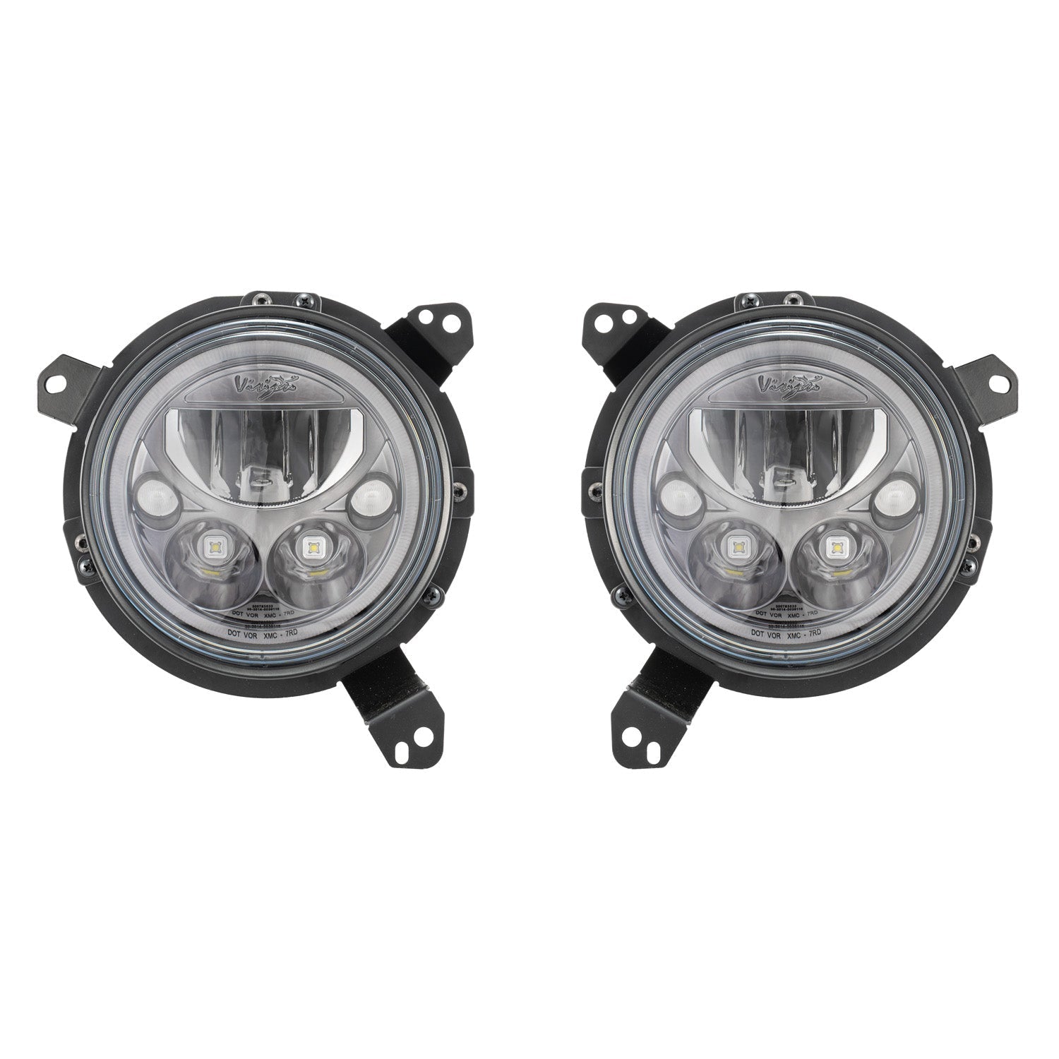18+ Jeep JL / '20+ Jeep Gladiator VX LED Headlight Kit - Black Chrome | White Halo-M.O.R.E.