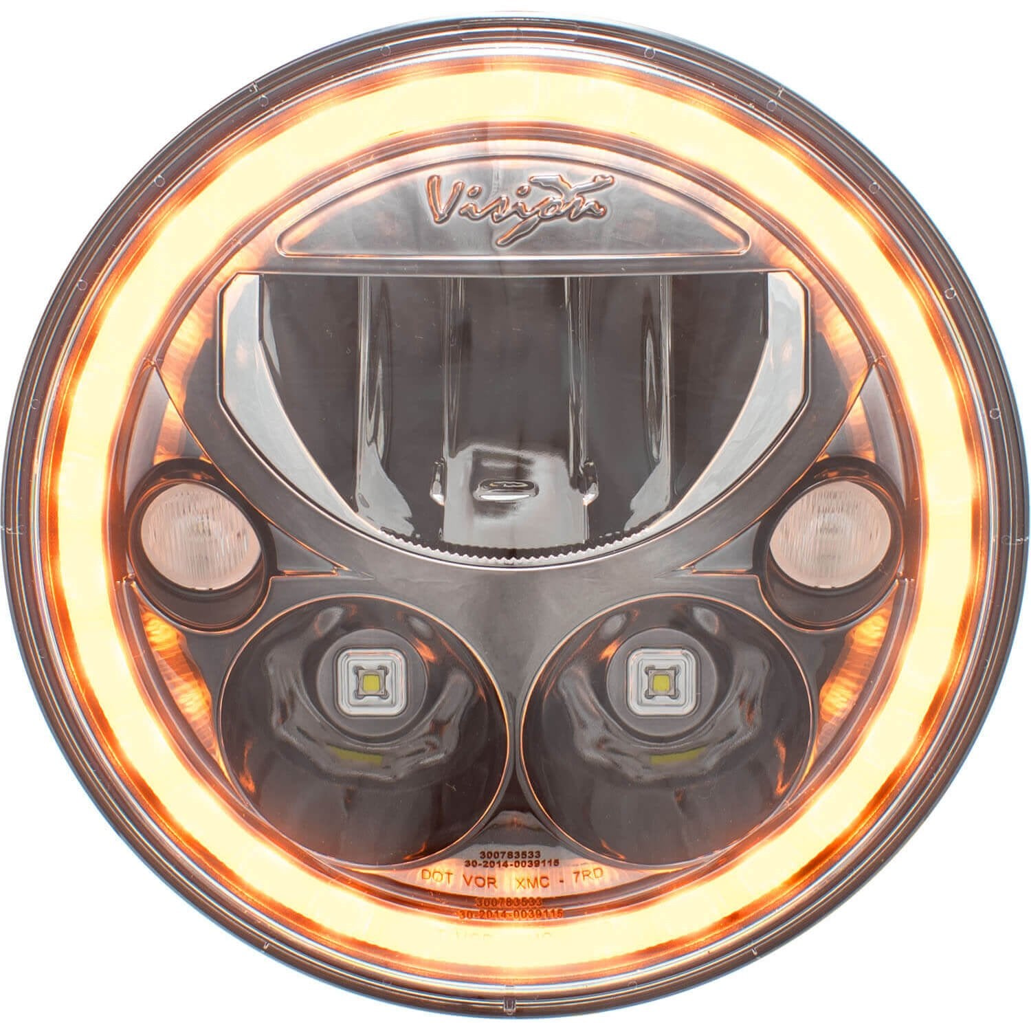 2007-2017 Jeep JK VX LED Headlight Kit - Black Chrome | Amber Halo-M.O.R.E.