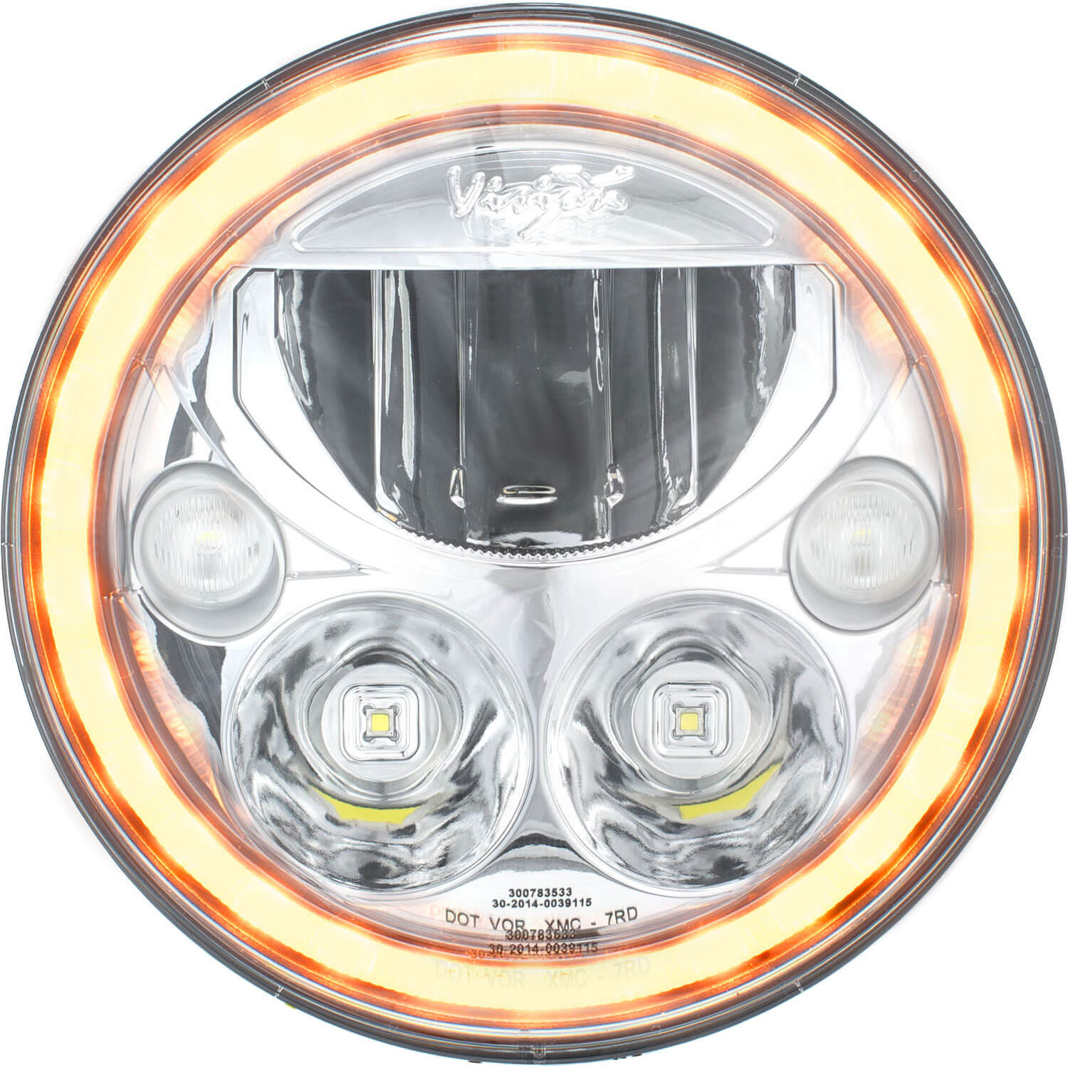 2007-2017 Jeep JK VX LED Headlight Kit - Chrome | Amber Halo-M.O.R.E.