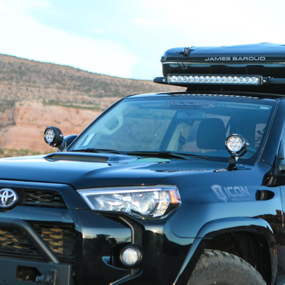 2010 - 2023 Toyota 4 - Runner A - Pillar Mounts with 4.7" CG2 Light Cannon - Mountain Offroad (M.O.R.E.)