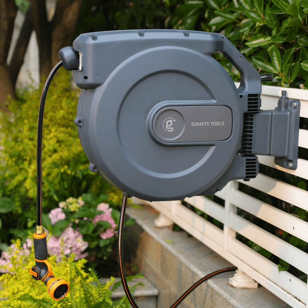 Retractable Garden Hose Reel-5/8 in-115ft-M.O.R.E.