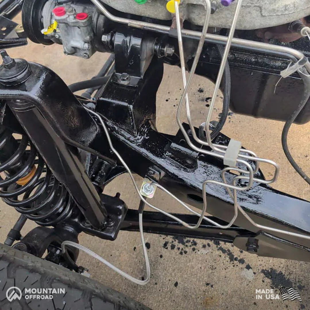 4.0L Motor Mount Frame Horn conversion for Jeep Wrangler TJ (1997-06) with a factory 4-cylinder frame (TJ4.0FH)-M.O.R.E.