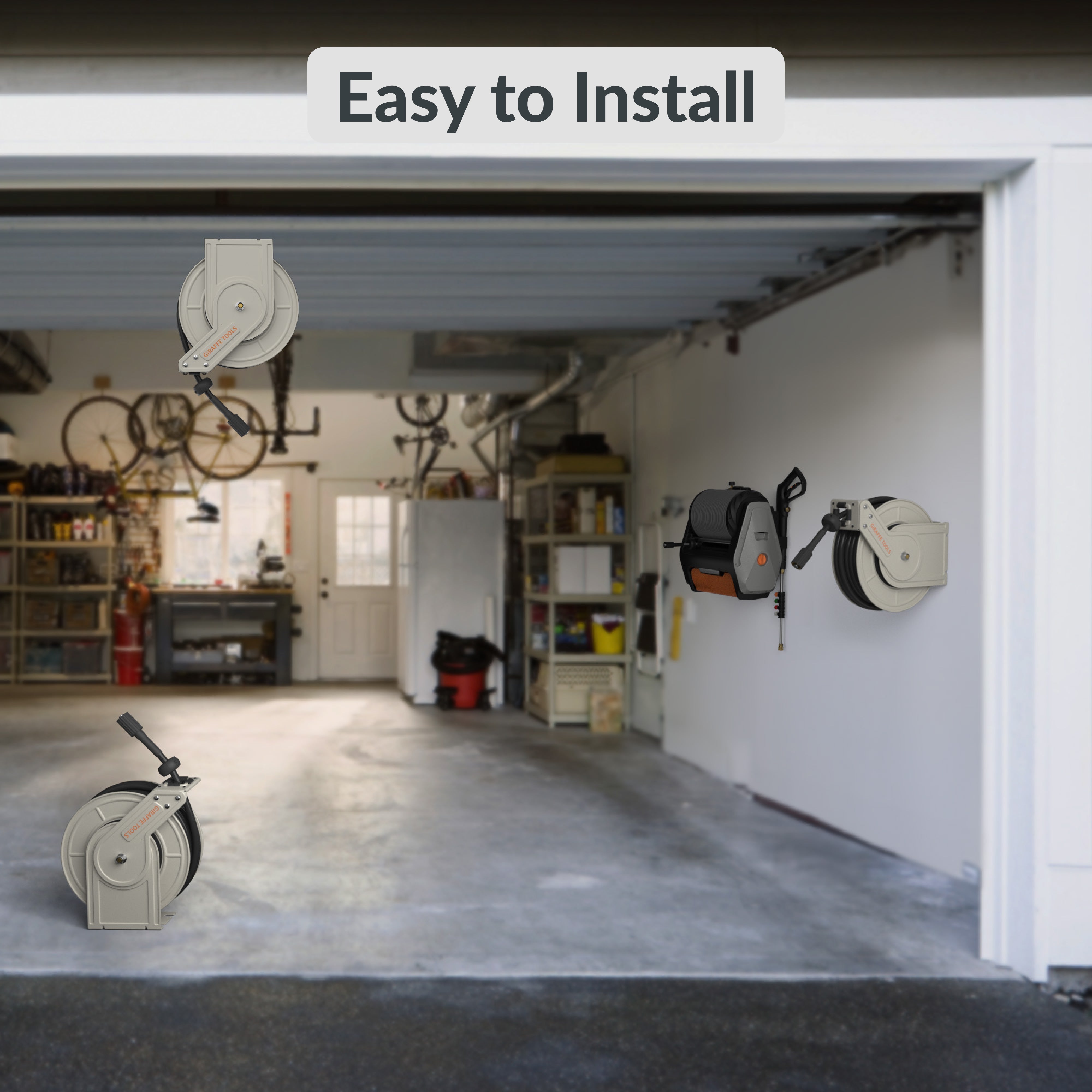 Retractable Pressure Hose Reel-1/4in-M.O.R.E.