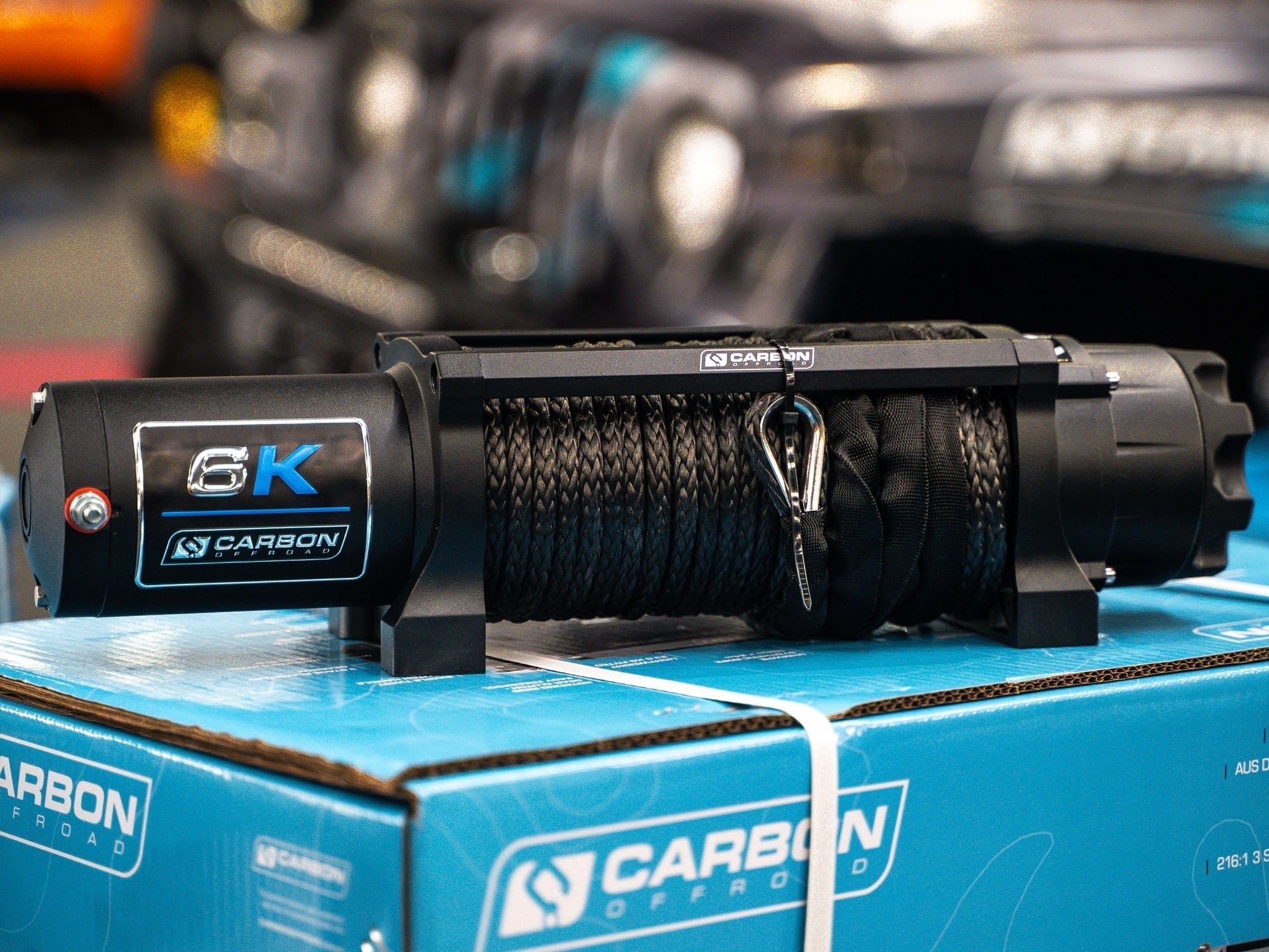 Carbon Offroad Long Drum 6000lb ATV/Small 4X4 Winch-M.O.R.E.