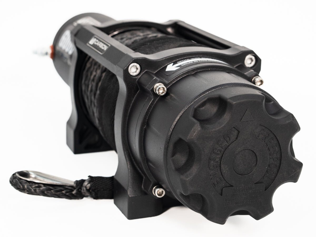 Carbon Offroad Long Drum 6000lb ATV/Small 4X4 Winch-M.O.R.E.