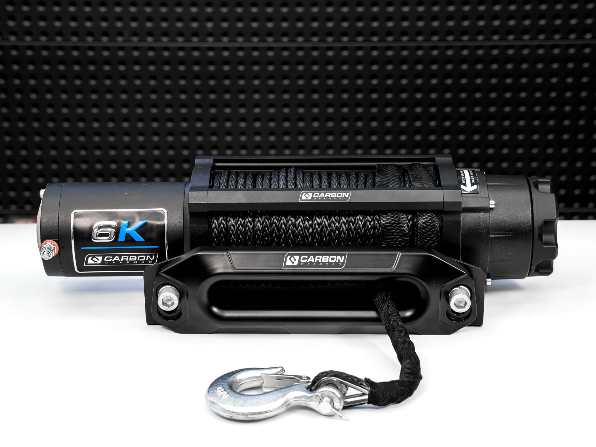 Carbon Offroad Long Drum 6000lb ATV/Small 4X4 Winch-M.O.R.E.
