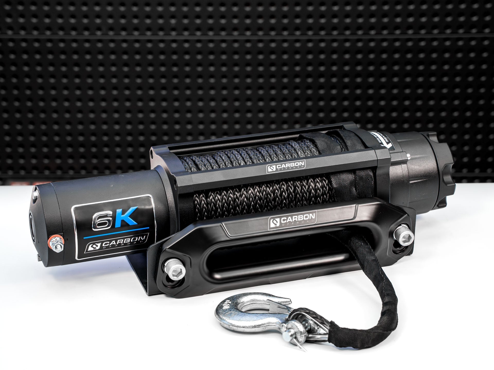 Carbon Offroad Long Drum 6000lb ATV/Small 4X4 Winch-M.O.R.E.
