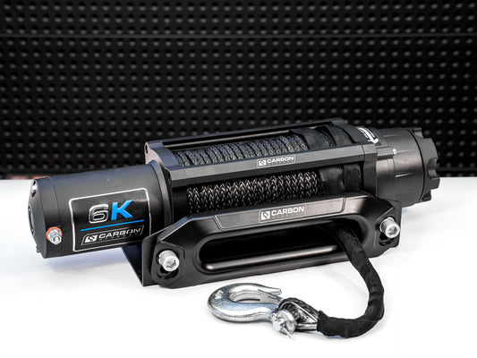 Carbon Offroad Long Drum 6000lb ATV/Small 4X4 Winch-M.O.R.E.