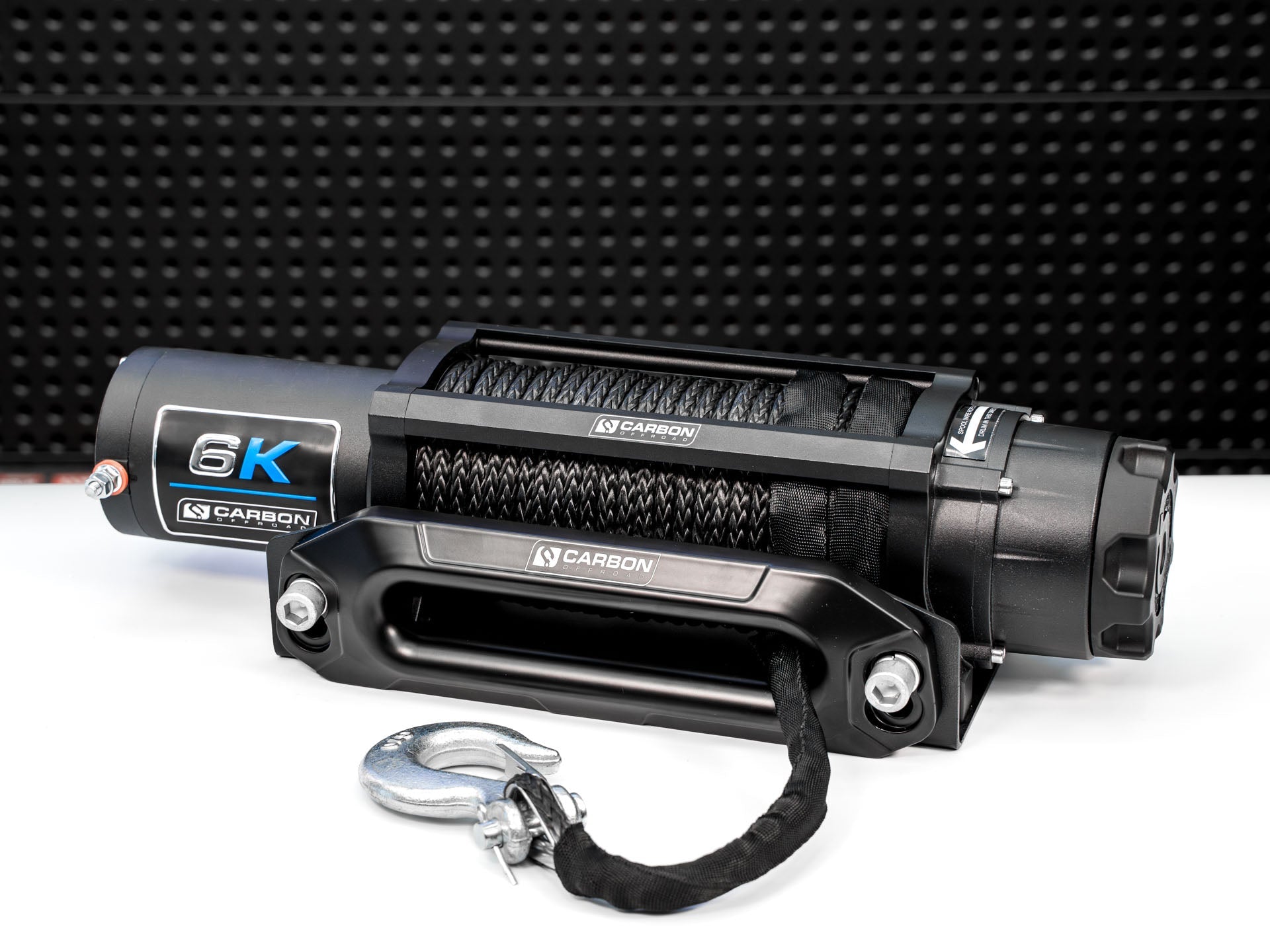 Carbon Offroad Long Drum 6000lb ATV/Small 4X4 Winch-M.O.R.E.