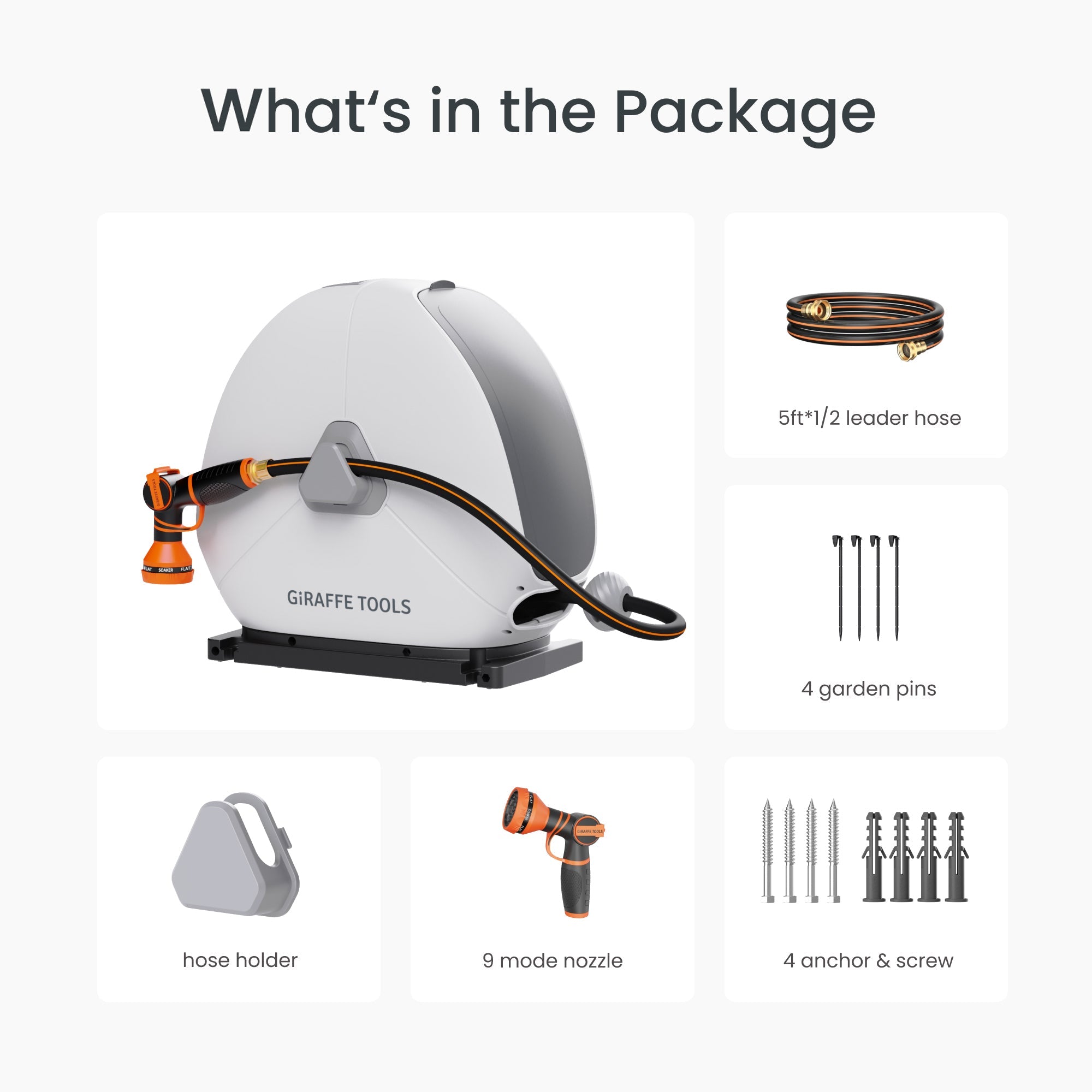 Ground-Mounted Retractable Hose Reel 82ft-130ft-M.O.R.E.