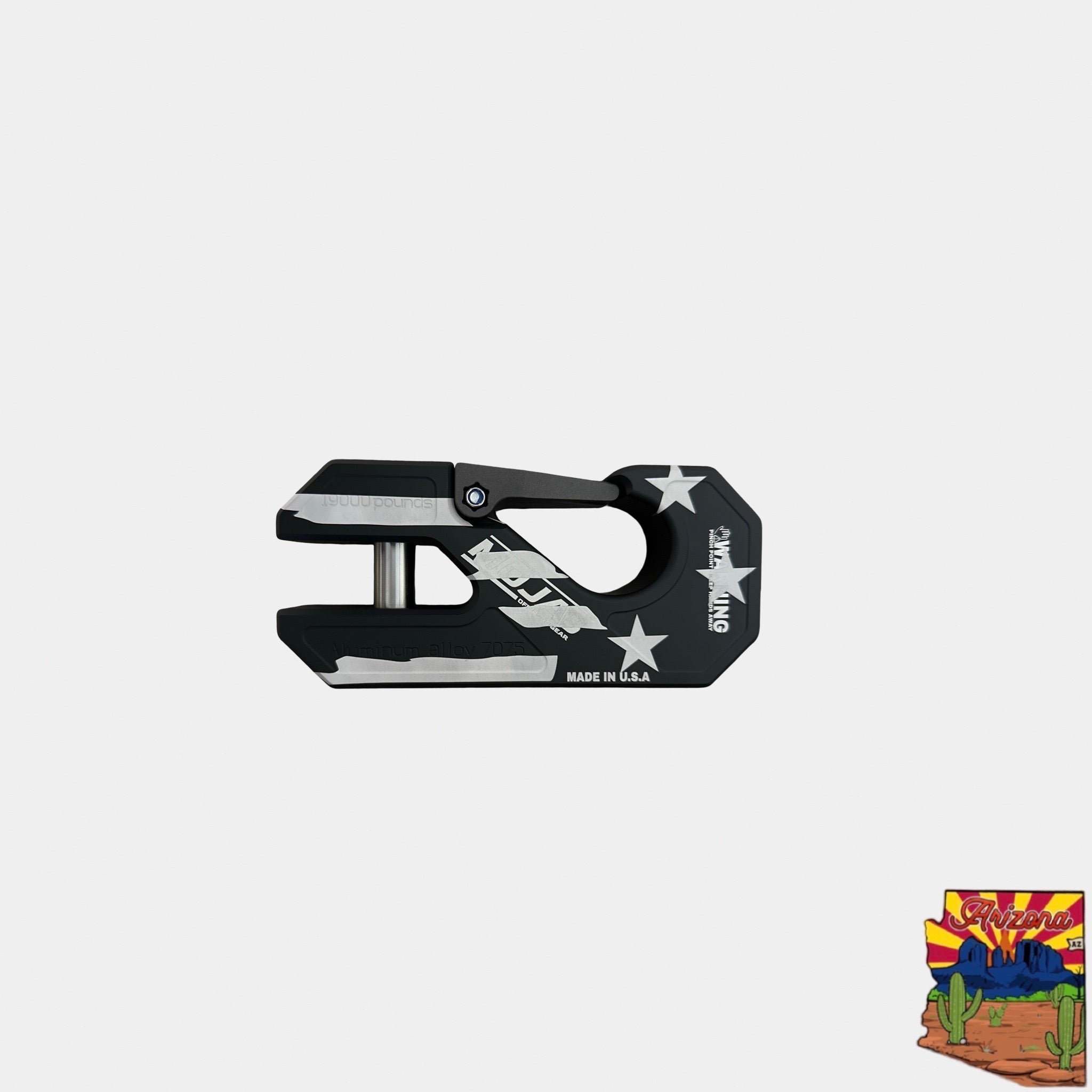 Aluminum winch shackle, closed latch (LIFE TIME WARRANTY*)-M.O.R.E.
