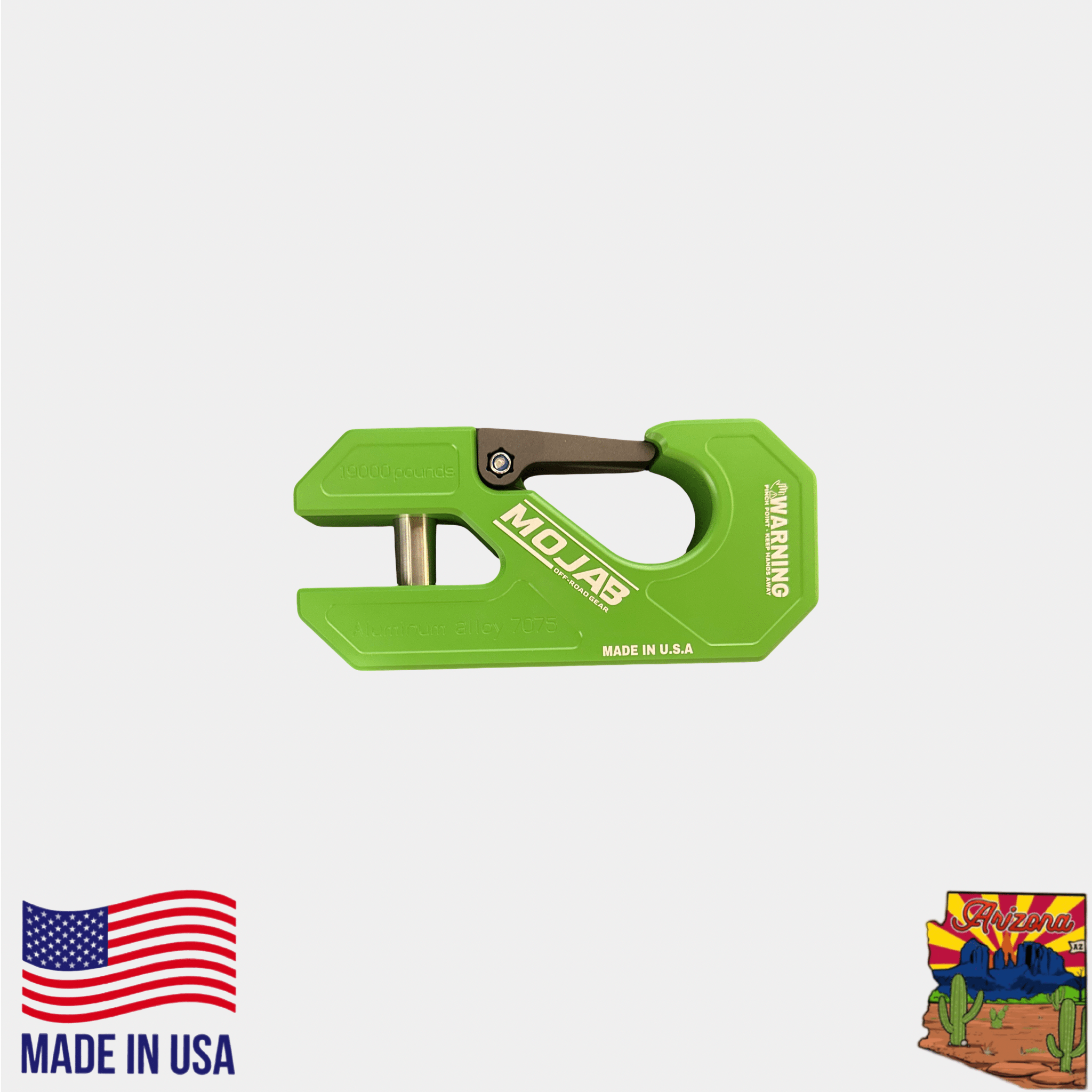Aluminum winch shackle, closed latch (LIFE TIME WARRANTY*)-M.O.R.E.