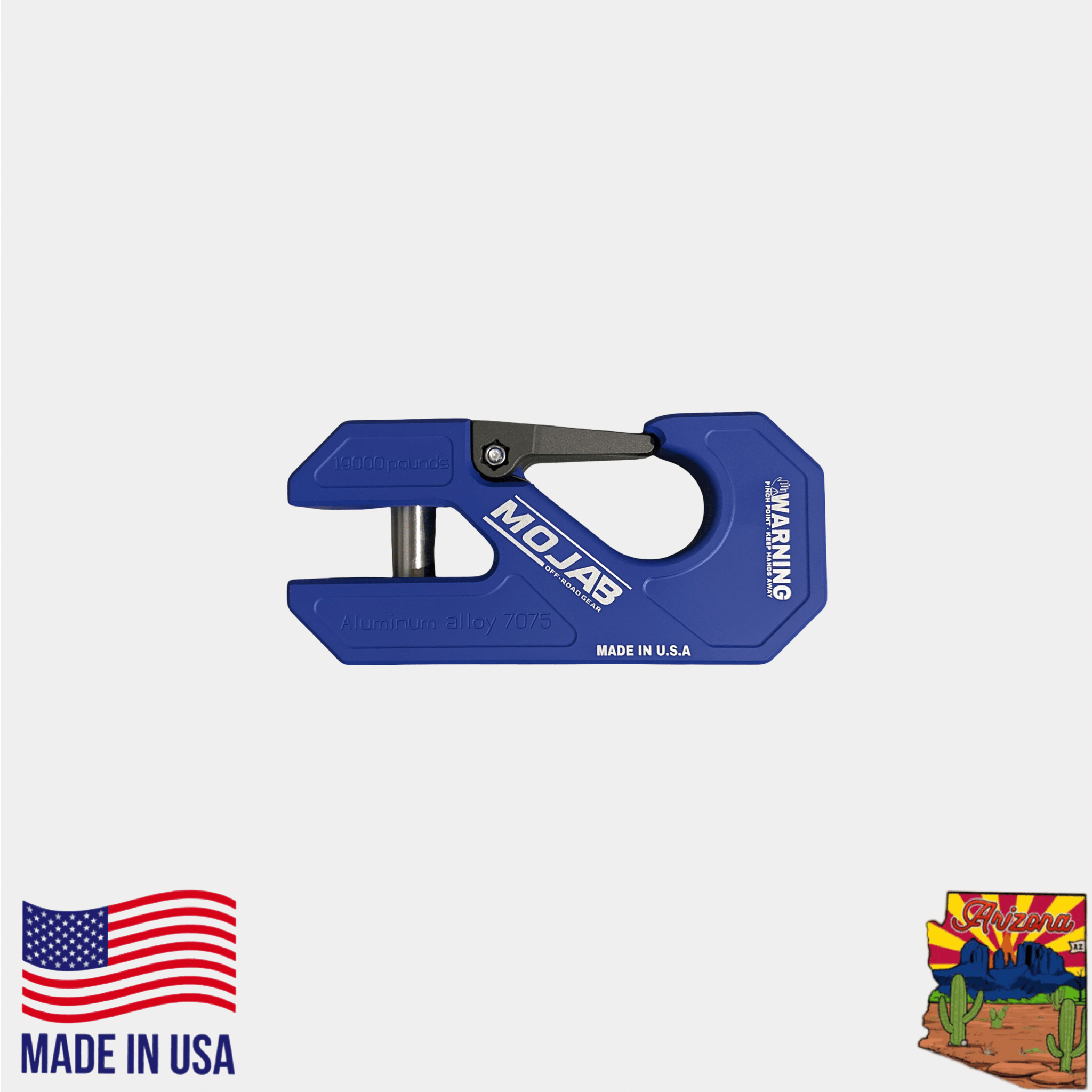 Aluminum winch shackle, closed latch (LIFE TIME WARRANTY*)-M.O.R.E.
