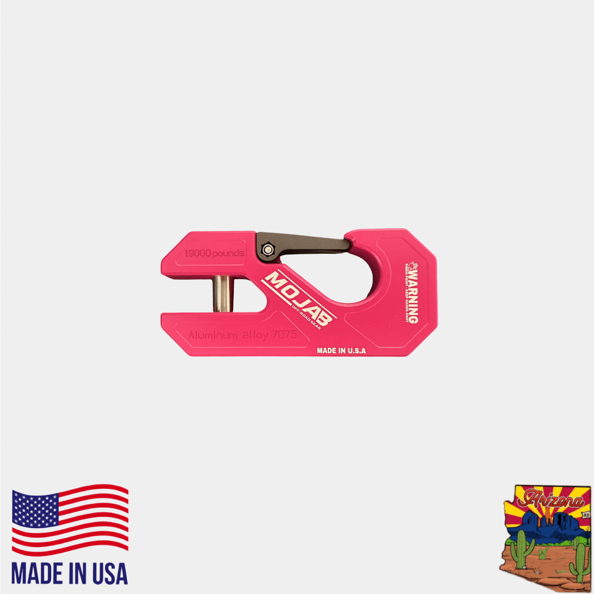 Aluminum winch shackle, closed latch (LIFE TIME WARRANTY*)-M.O.R.E.