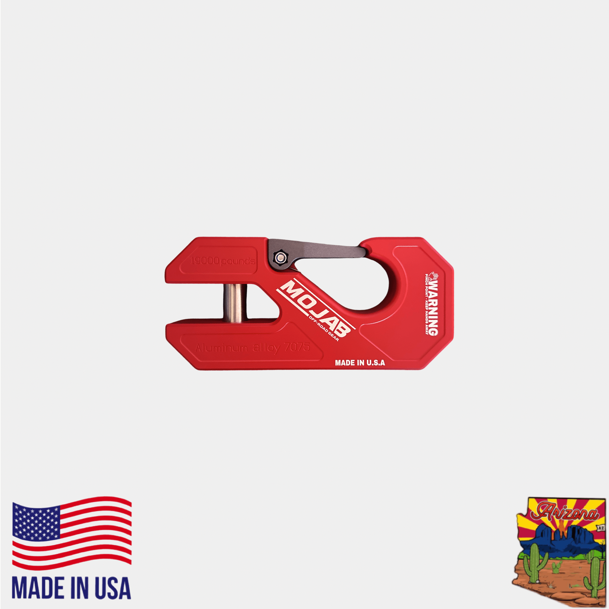 Aluminum winch shackle, closed latch (LIFE TIME WARRANTY*)-M.O.R.E.
