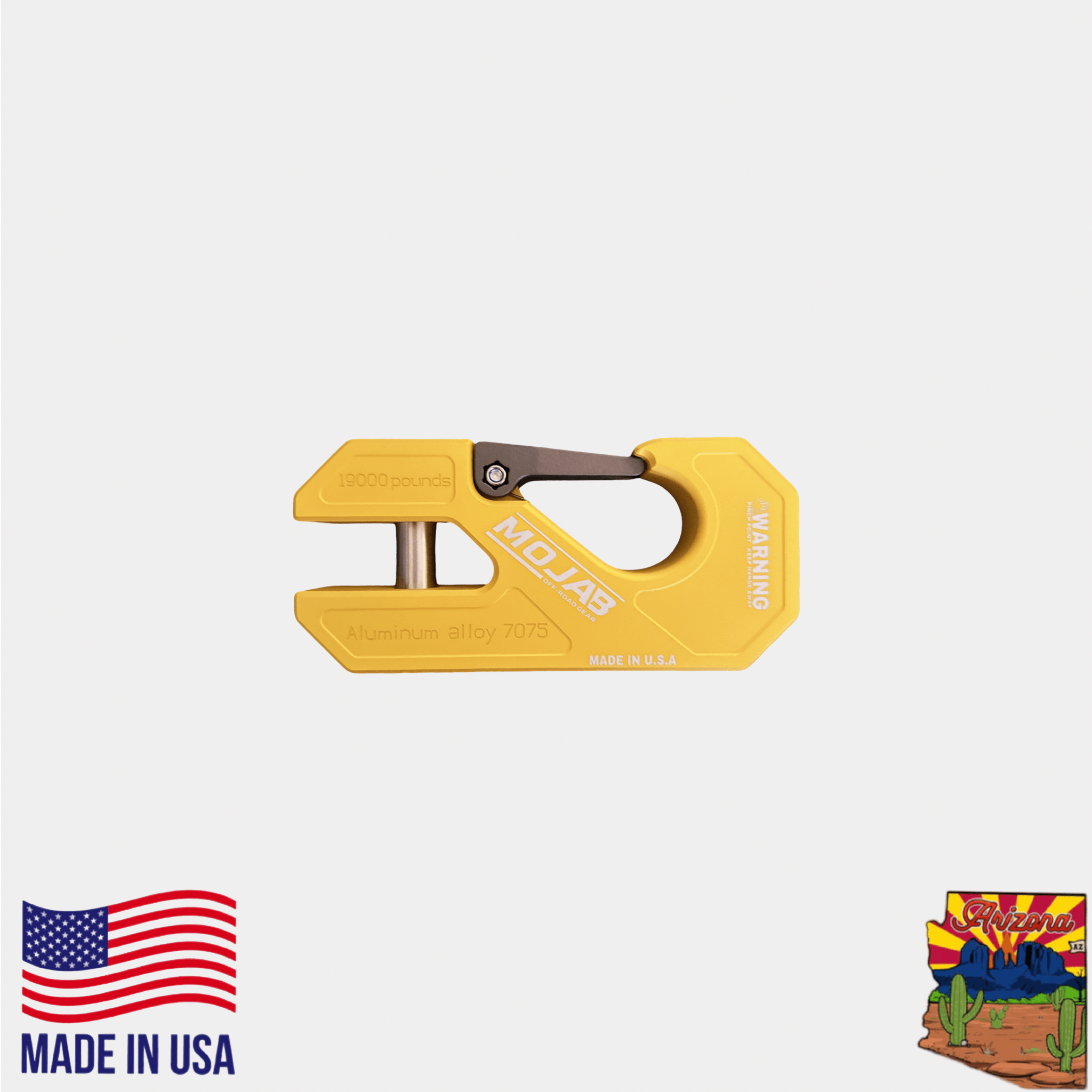 Aluminum winch shackle, closed latch (LIFE TIME WARRANTY*)-M.O.R.E.
