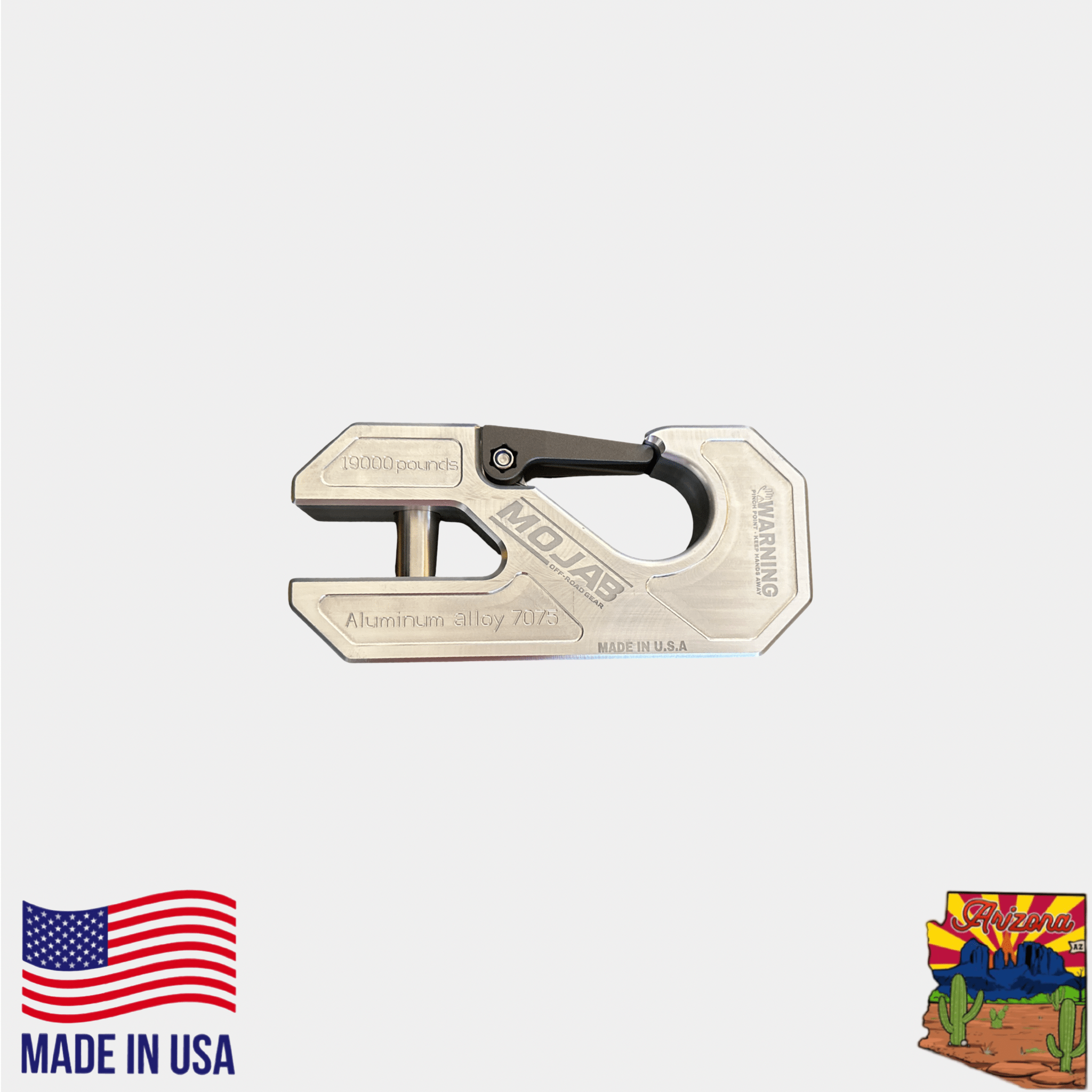 Aluminum winch shackle, closed latch (LIFE TIME WARRANTY*)-M.O.R.E.