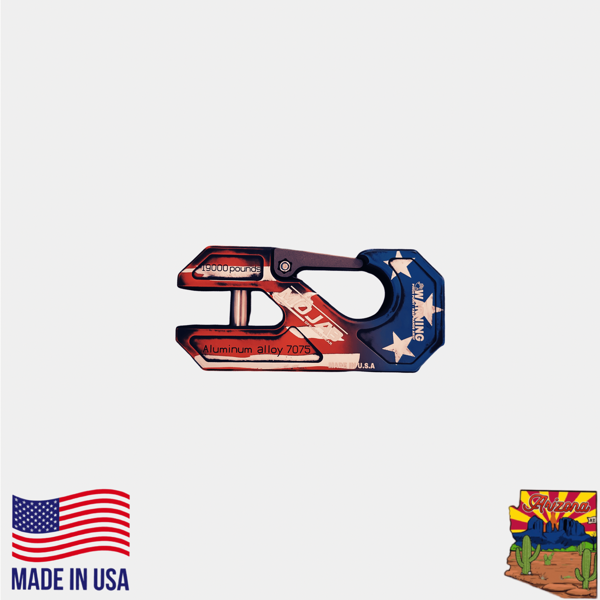 Aluminum winch shackle, closed latch (LIFE TIME WARRANTY*)-M.O.R.E.