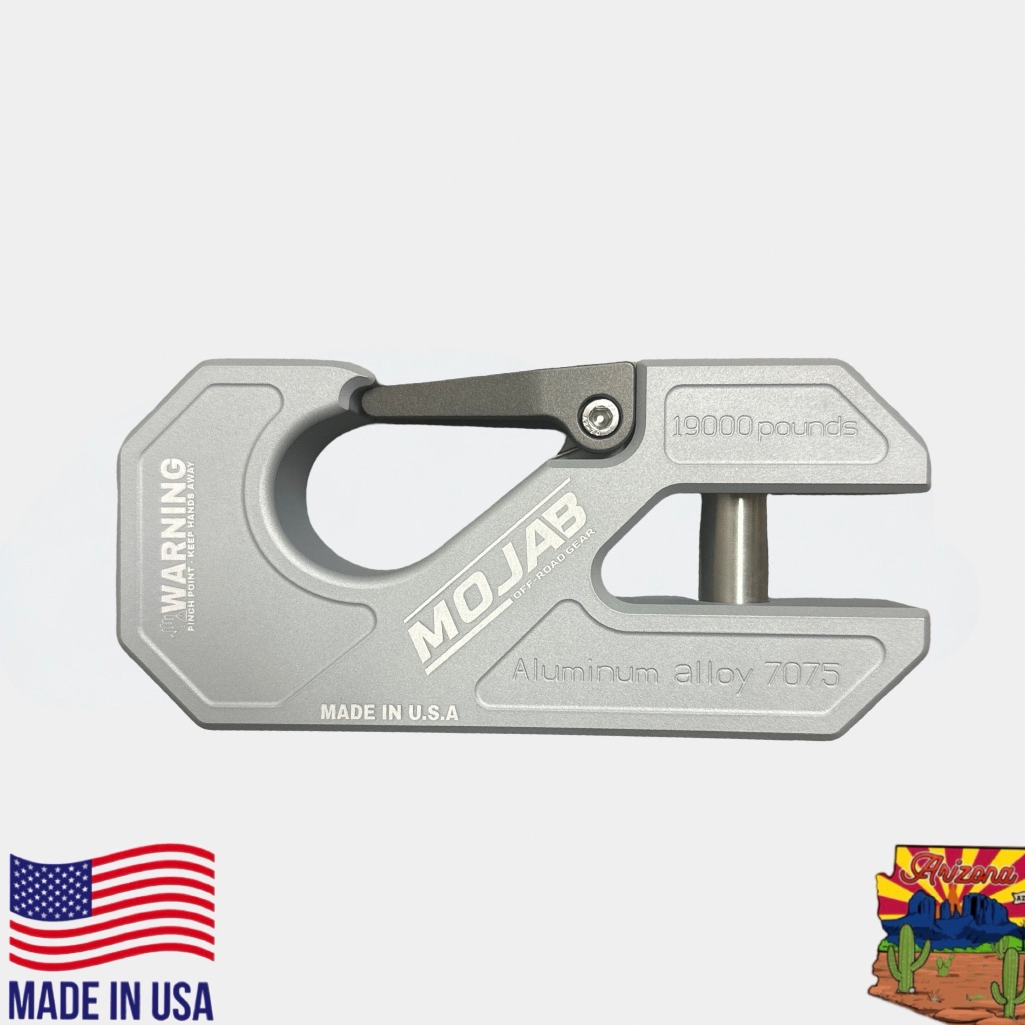 Aluminum winch shackle, closed latch (LIFE TIME WARRANTY*)-M.O.R.E.