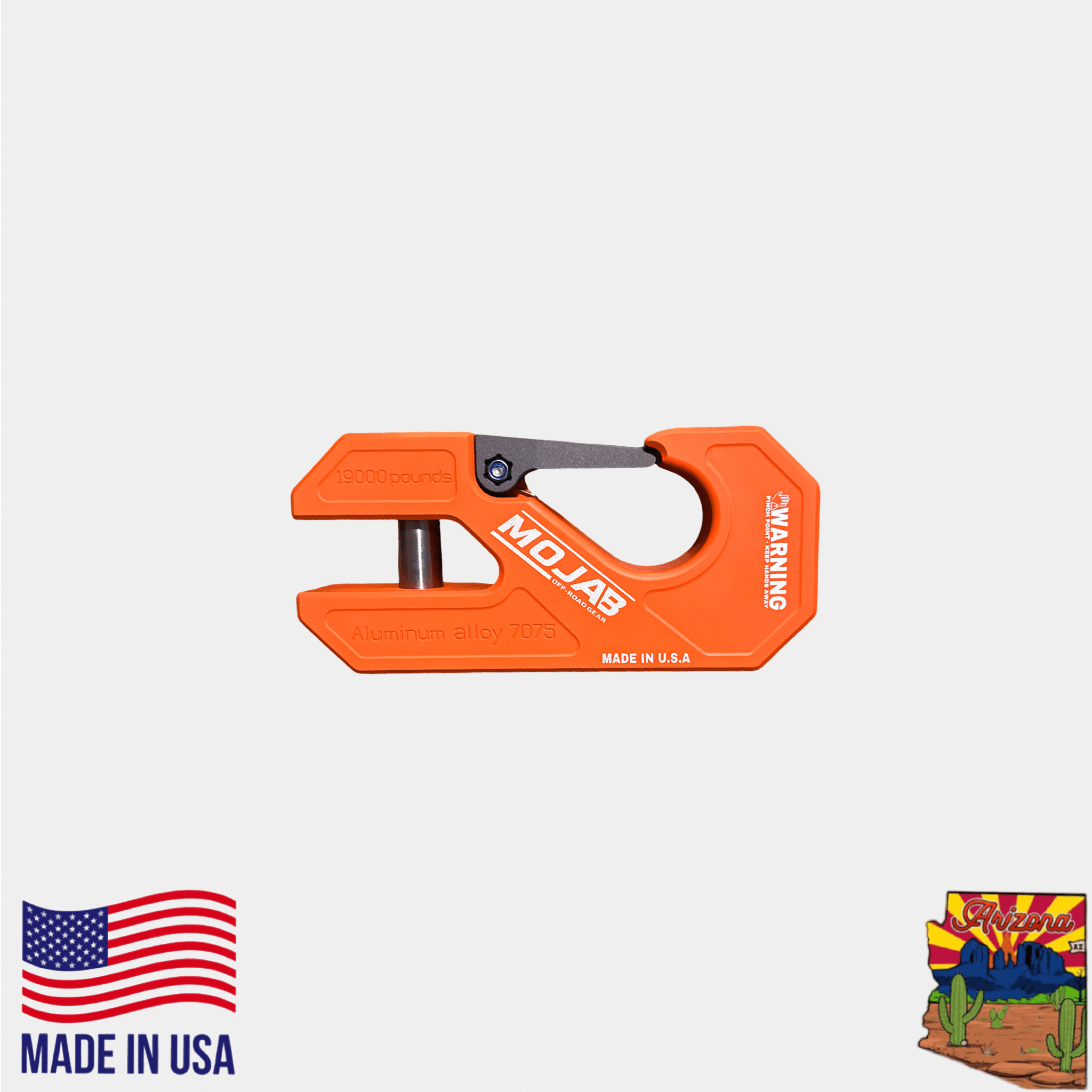 Aluminum winch shackle, closed latch (LIFE TIME WARRANTY*)-M.O.R.E.