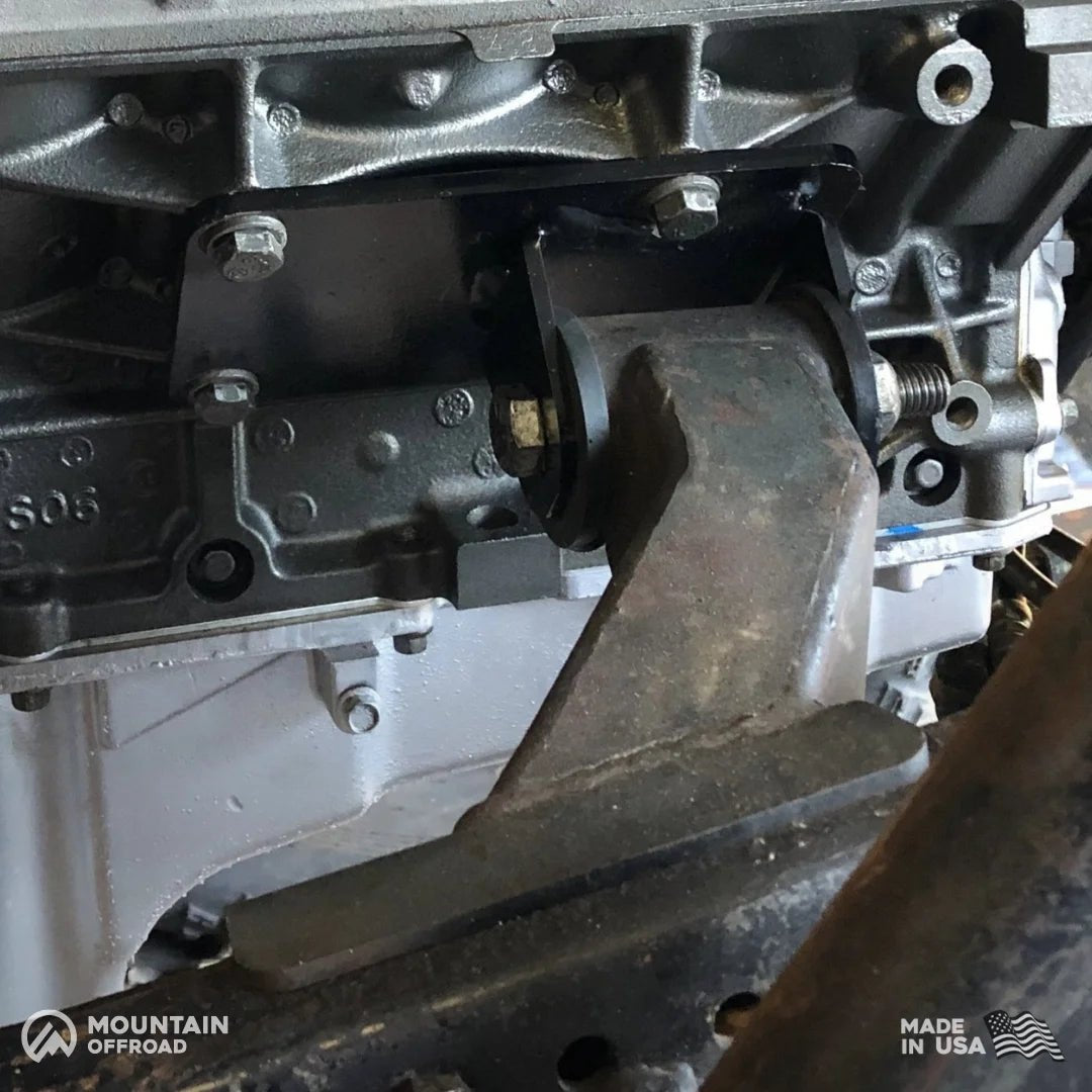 "Bomb Proof" Motor Mount Conversion Kit Chevy LS (Gen III & IV) for Jeep CJ (1972-86)-M.O.R.E.