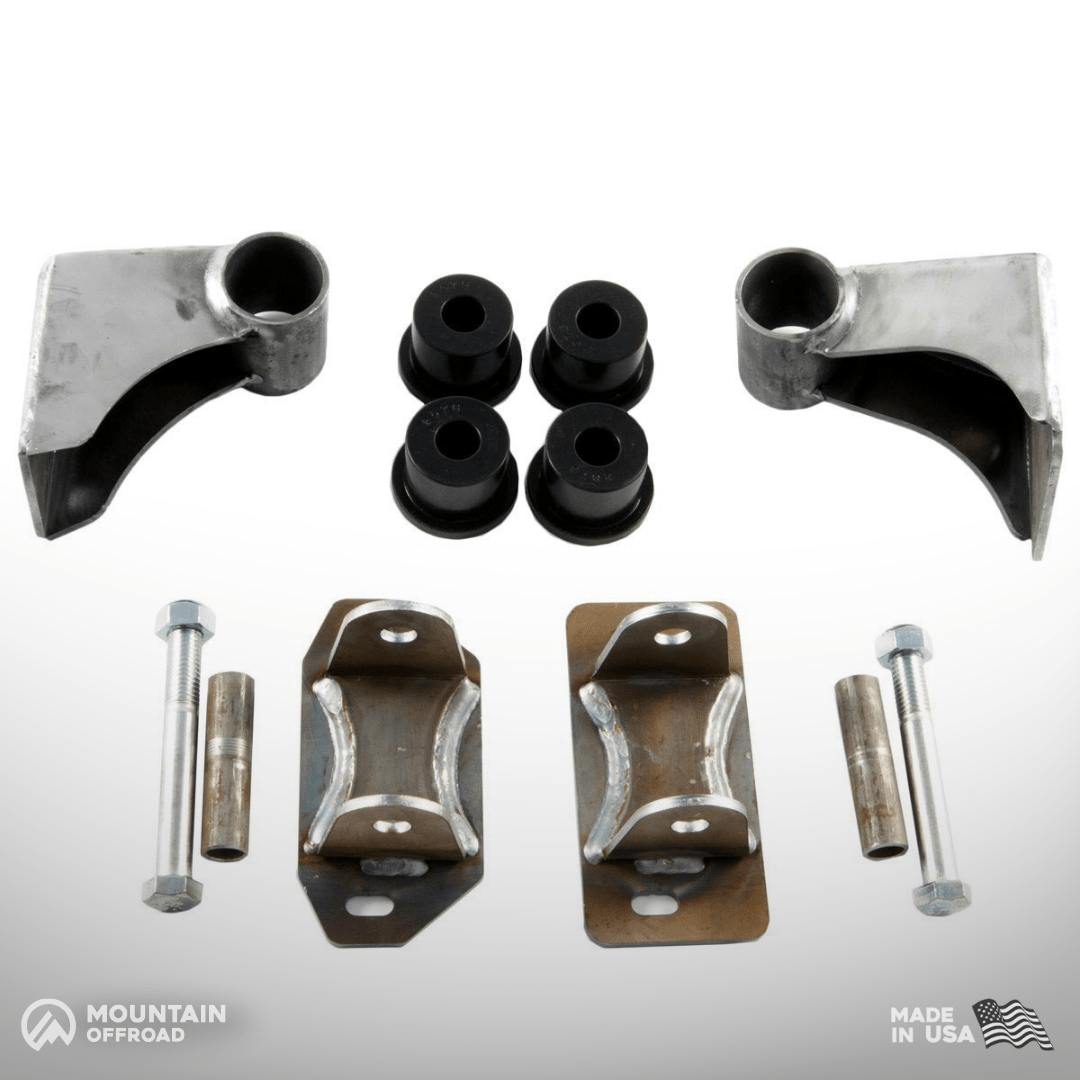 "Bomb Proof" Motor Mount Kit for Jeep CJ (1972-86) with AMC 6-cylinder 4.2L / pre-99 4.0L-M.O.R.E.