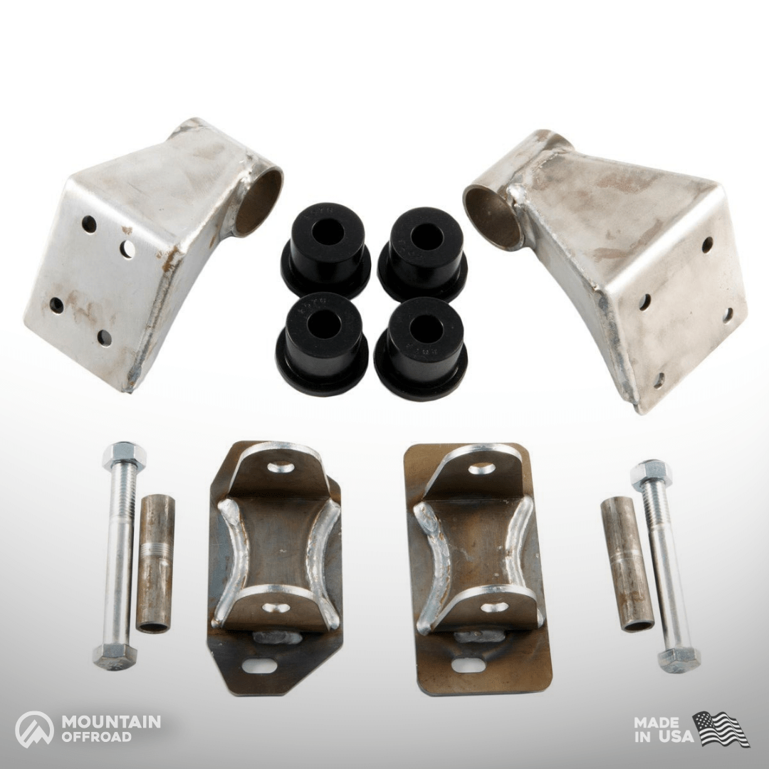 "Bomb Proof" Motor Mount Kit for Jeep CJ (1972-86) with AMC 6-cylinder 4.2L / pre-99 4.0L-M.O.R.E.