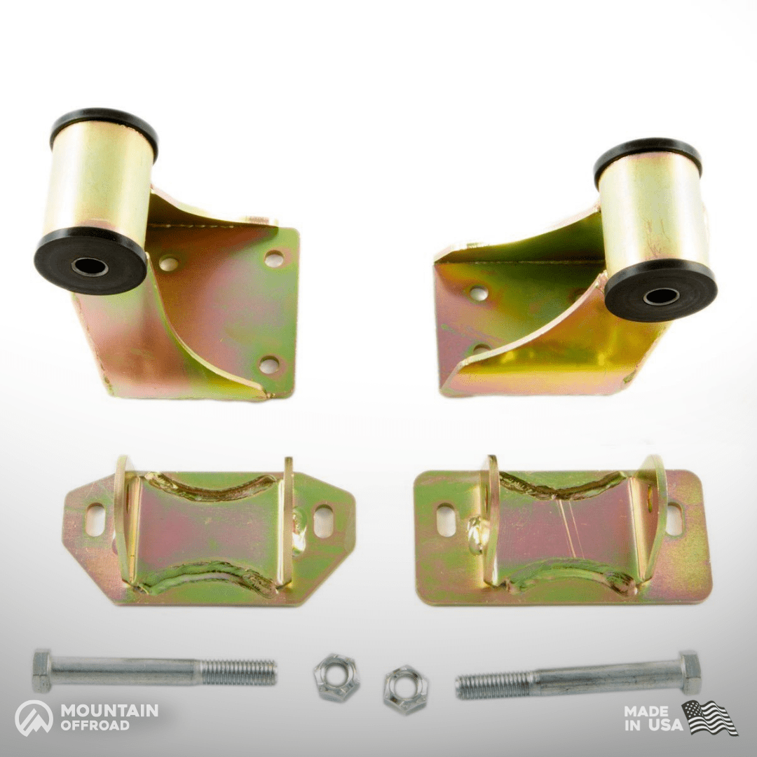 "Bomb Proof" Motor Mount Kit for Jeep CJ (1972-86) with AMC 6-cylinder 4.2L / pre-99 4.0L-M.O.R.E.
