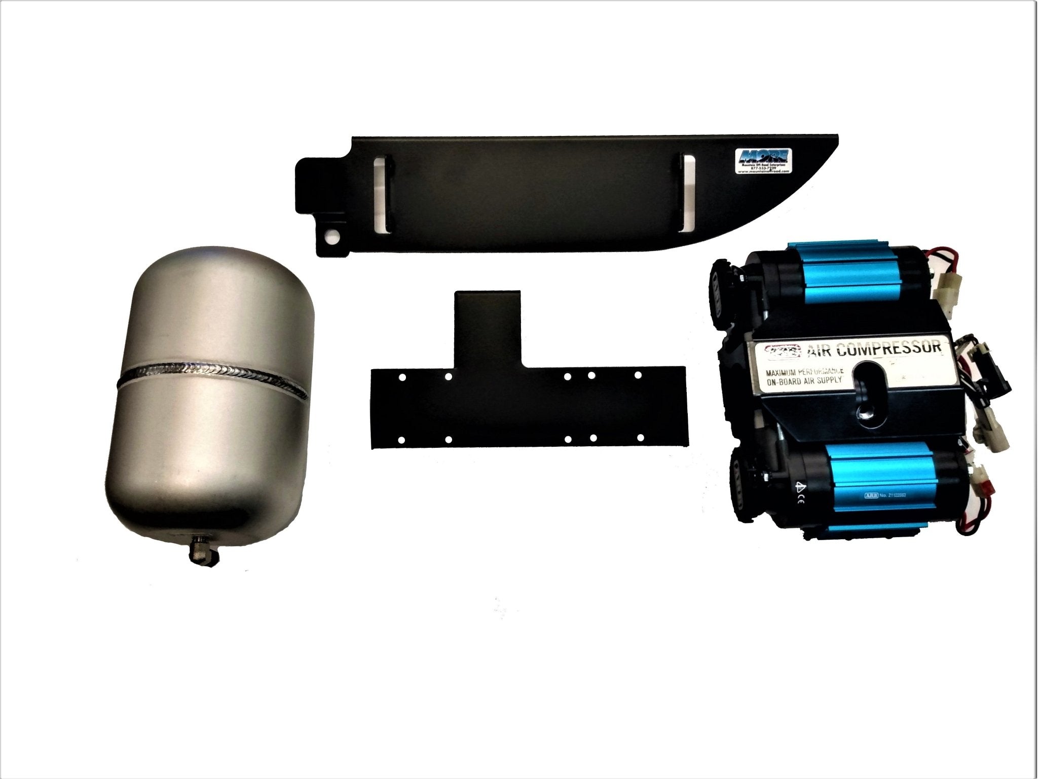 Bundle Pricing: ARB Mounting Bracket (ARBJKR2D), ARB Twin Air Compressor (CKMTA12), & ARB 1 Gallon Air Tank (171507) for Jeep Wrangler Jk 2 Door (2007-18)-M.O.R.E.