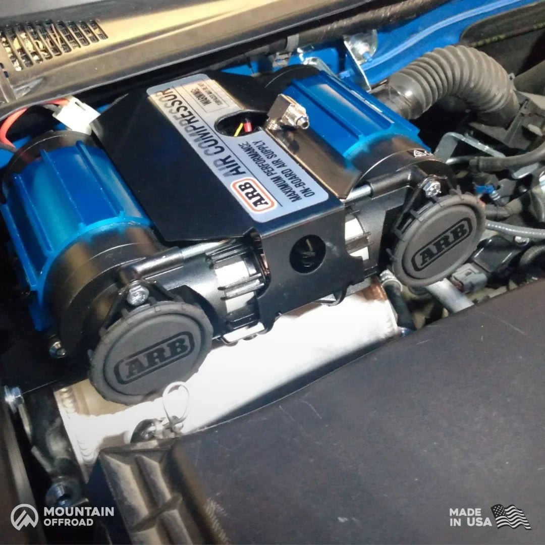 Bundle Pricing: ARB Mounting Bracket (ARBTACO3), ARB Air Compressor (CKMTA12), & ARB 1 Gallon Air Tank (171507) for Toyota Tacoma Gen 3 (2016-23) & Gen 4 (2024-Current)-M.O.R.E.