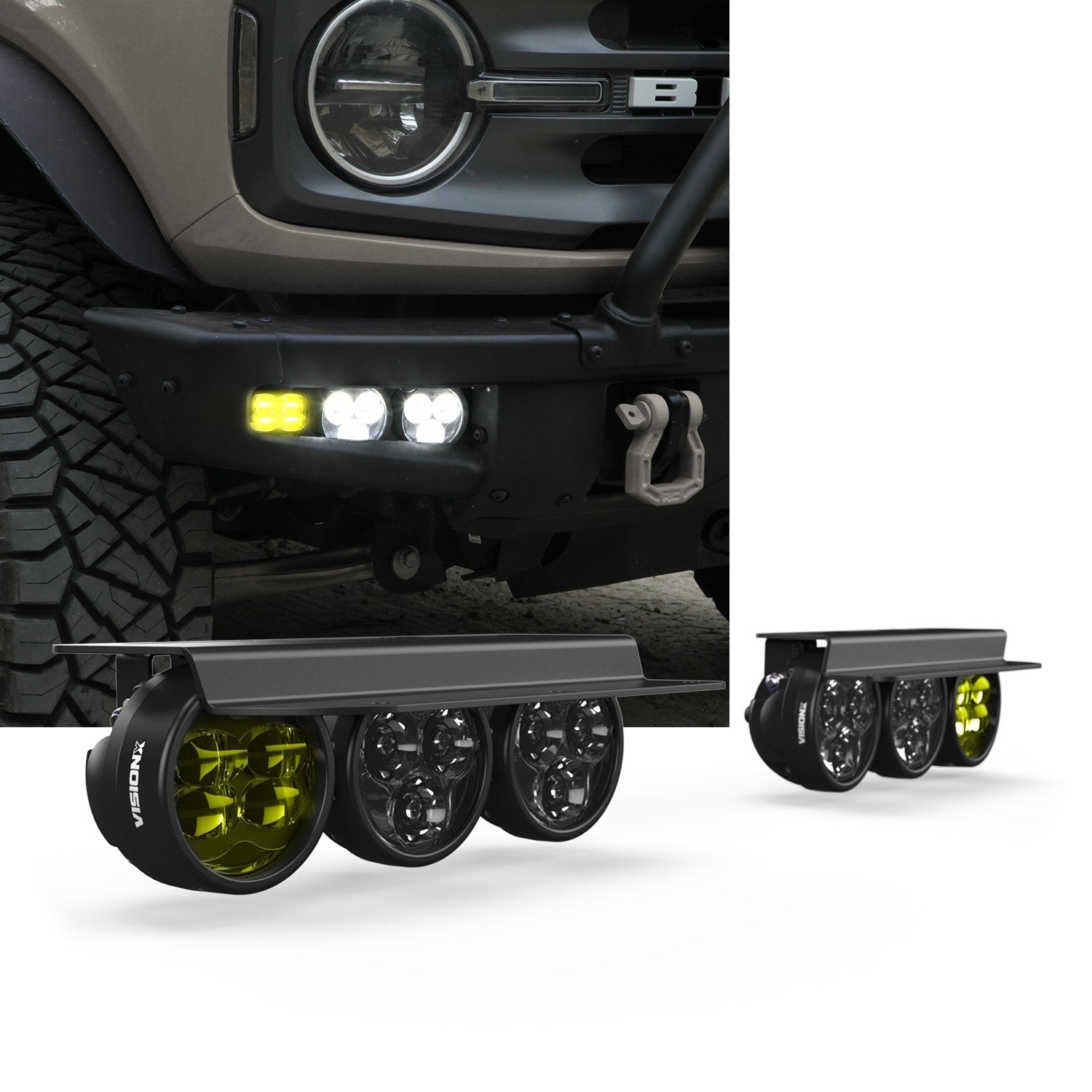 Fog Pocket LED Light Kit - Steel Bumper - Ford Bronco 2021 + - Mountain Offroad (M.O.R.E.)