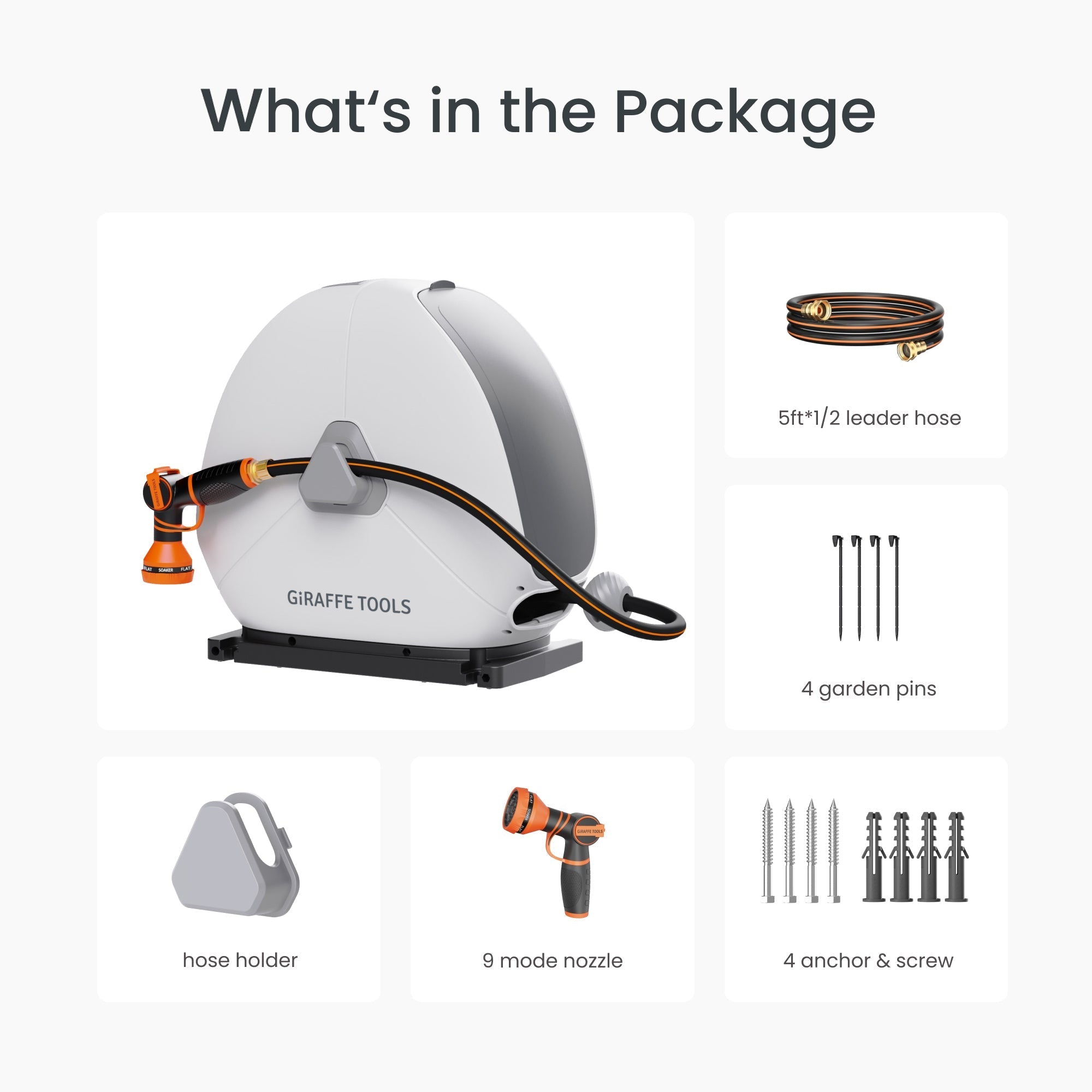 Ground-Mounted Retractable Hose Reel 82ft-130ft-M.O.R.E.