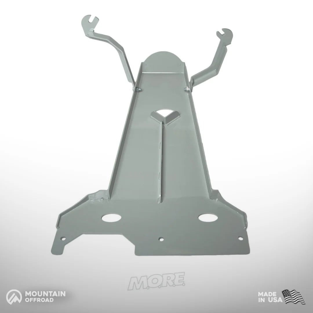 Oil Pan and Transmission Skid Plate for Jeep Wrangler JK (2007-18) Aluminum-M.O.R.E.