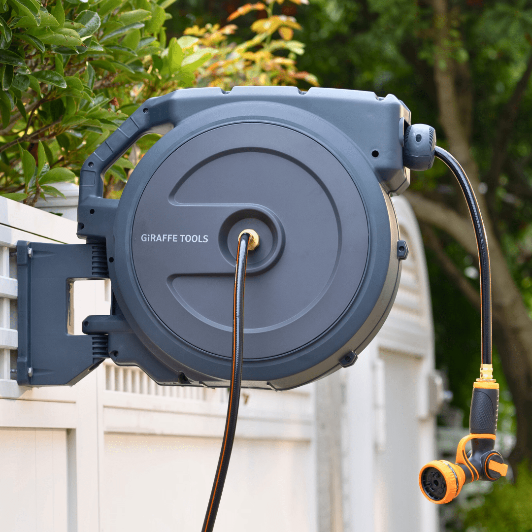 Retractable Garden Hose Reel-1/2in-130ft-M.O.R.E.