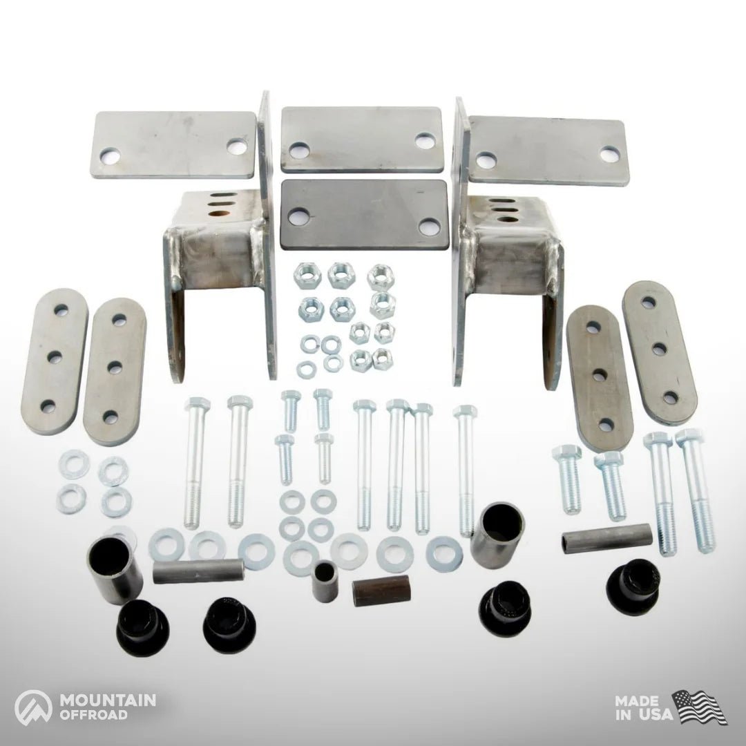 Shackle Reversal System for Jeep CJ (1976-86) with 2.5" YJ Springs-M.O.R.E.