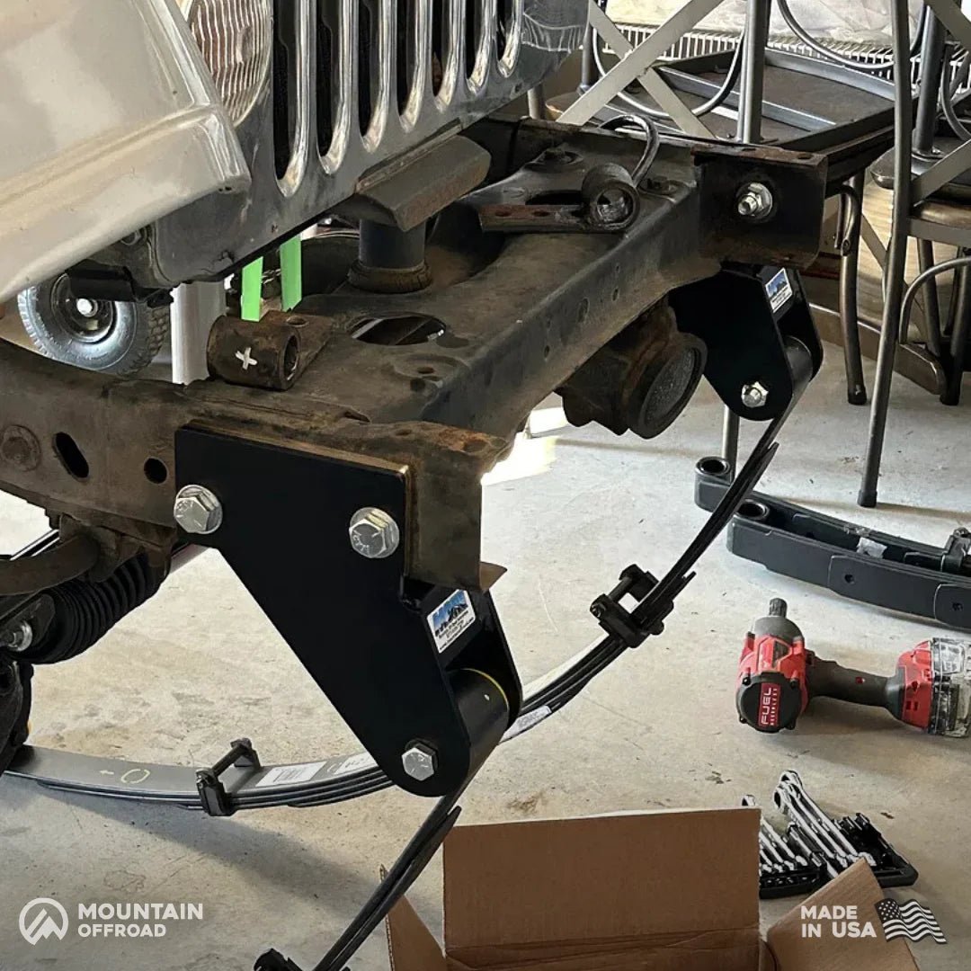 Shackle Reversal System for Jeep CJ (1976-86) with 2.5" YJ Springs-M.O.R.E.