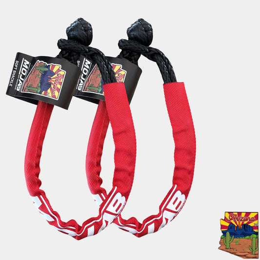Soft Shackle 1/4'' x 24'' with sleeve and bag (Set of 2 Shackles) (Lifetime Warranty)-M.O.R.E.