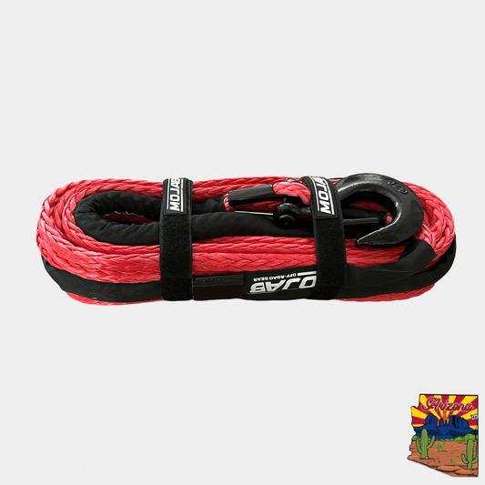 1/2'' x 78' Synthetic Winch Rope with Removable Forged Winch Hook-M.O.R.E.