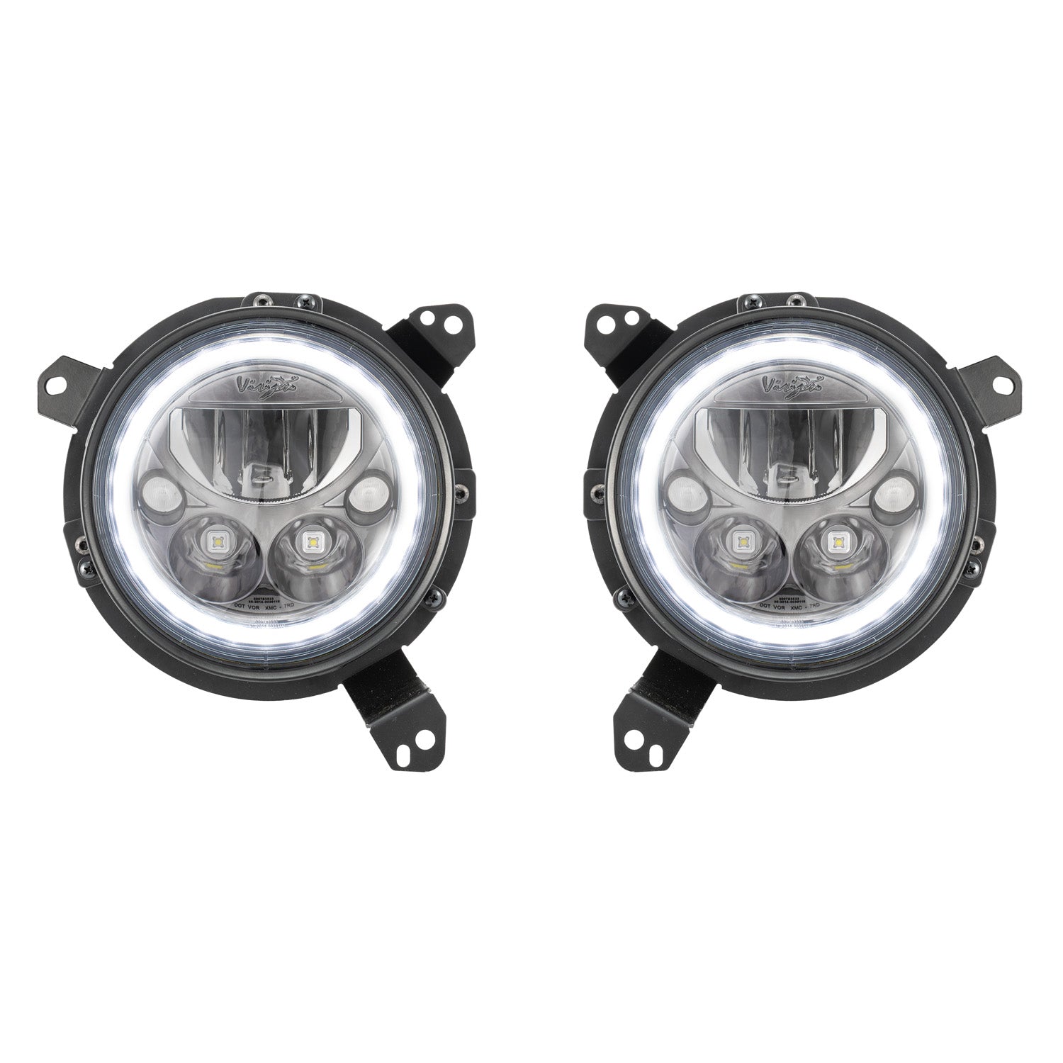 18+ Jeep JL / '20+ Jeep Gladiator VX LED Headlight Kit - Black Chrome | White Halo - Mountain Offroad (M.O.R.E.)