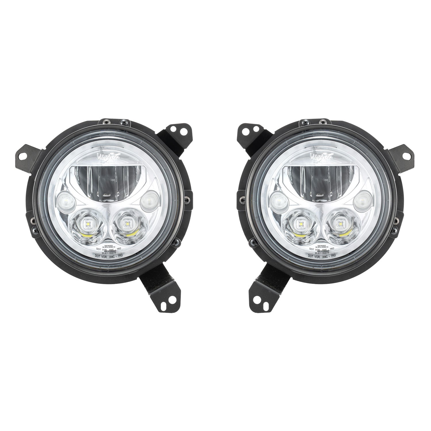 18+ Jeep JL / '20+ Jeep Gladiator VX LED Headlight Kit - Chrome | Amber Halo-M.O.R.E.