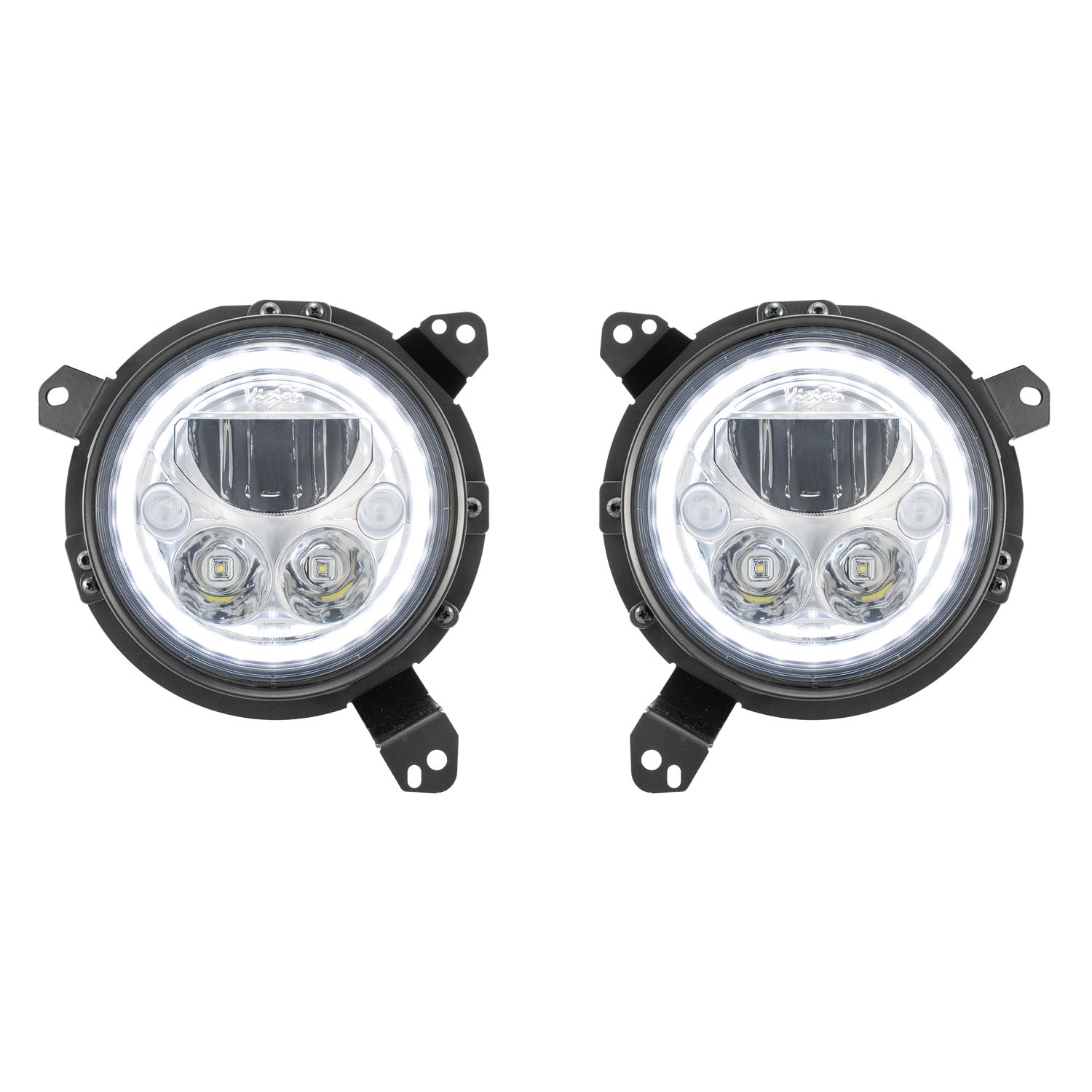 18+ Jeep JL / '20+ Jeep Gladiator VX LED Headlight Kit - Chrome | White Halo-M.O.R.E.