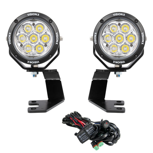 2010 - 2023 Toyota 4 - Runner A - Pillar Mounts with 4.7" CG2 Light Cannon - Mountain Offroad (M.O.R.E.)