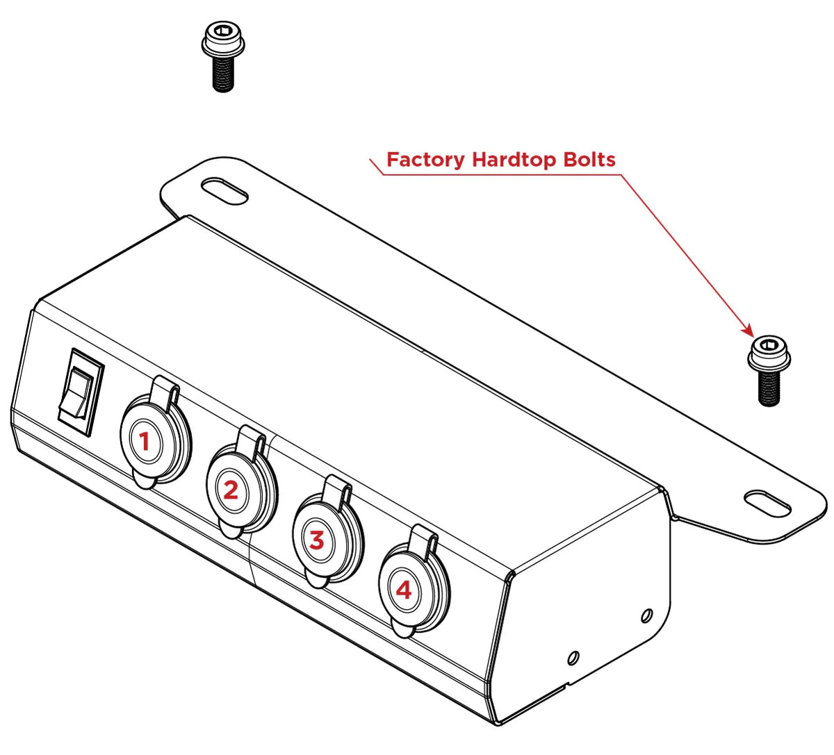 2018-2023 4-Door Jeep Wrangler Outlet Box-M.O.R.E.