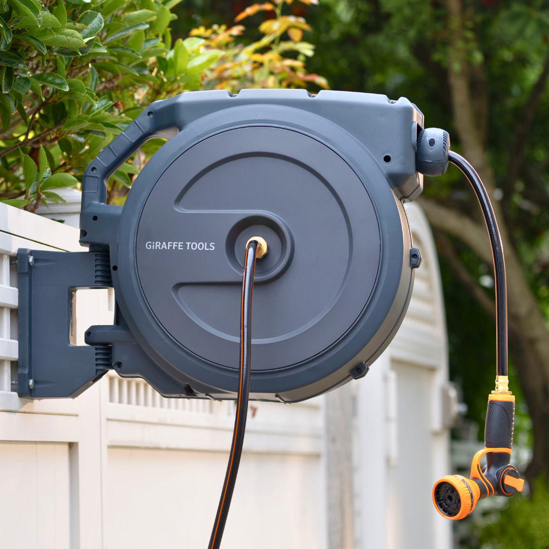 Retractable Garden Hose Reel-5/8in-90ft-M.O.R.E.