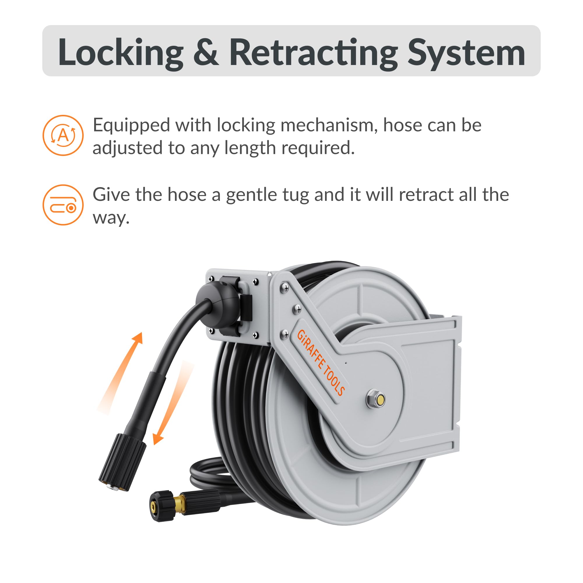 Retractable Pressure Hose Reel-1/4in-M.O.R.E.