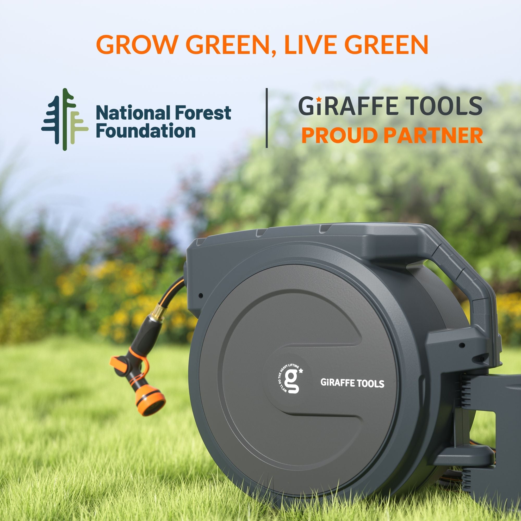 Retractable Garden Hose Reel-1/2in-78ft-M.O.R.E.