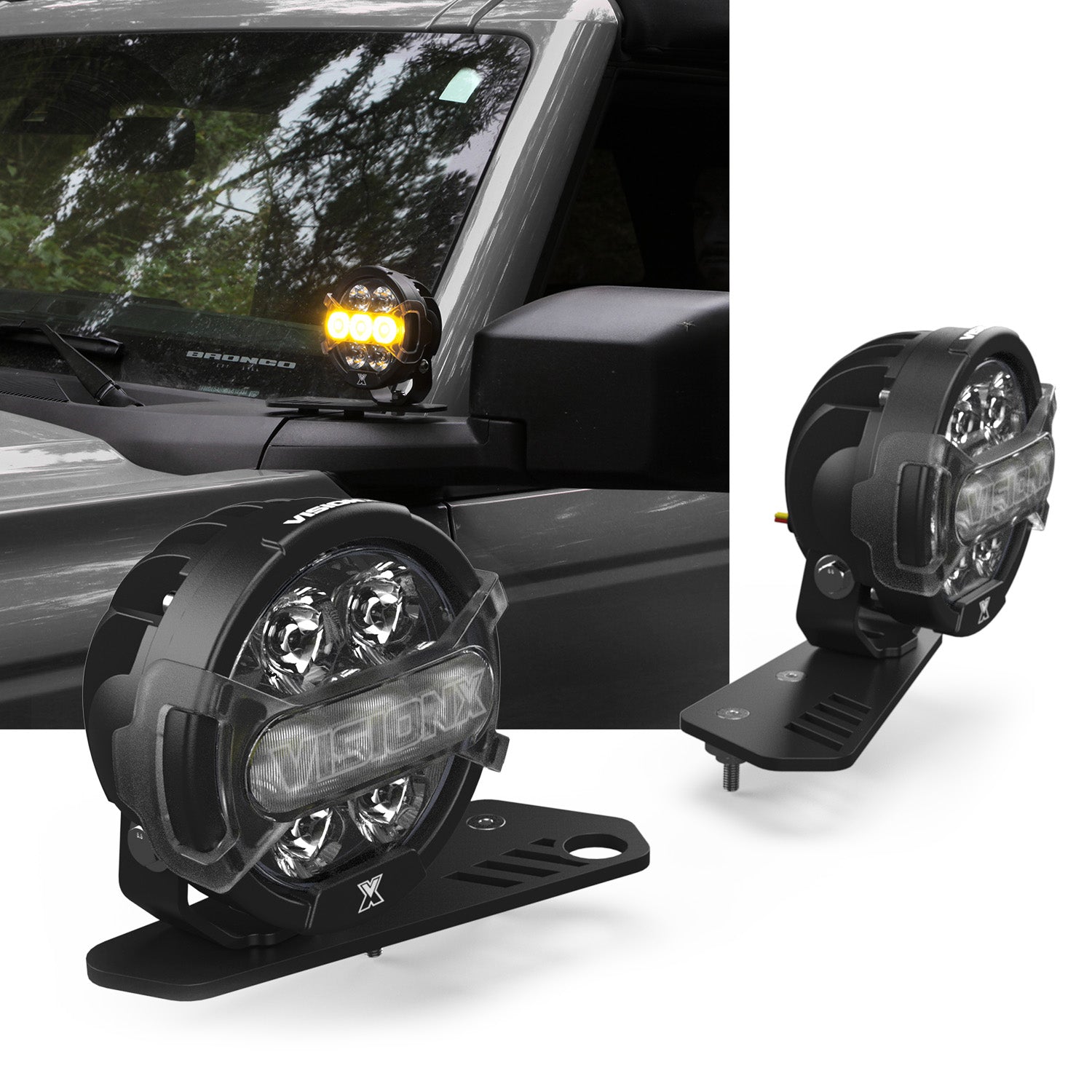 A Pillar LED Light Kit - Ford Bronco 2021 +-M.O.R.E.