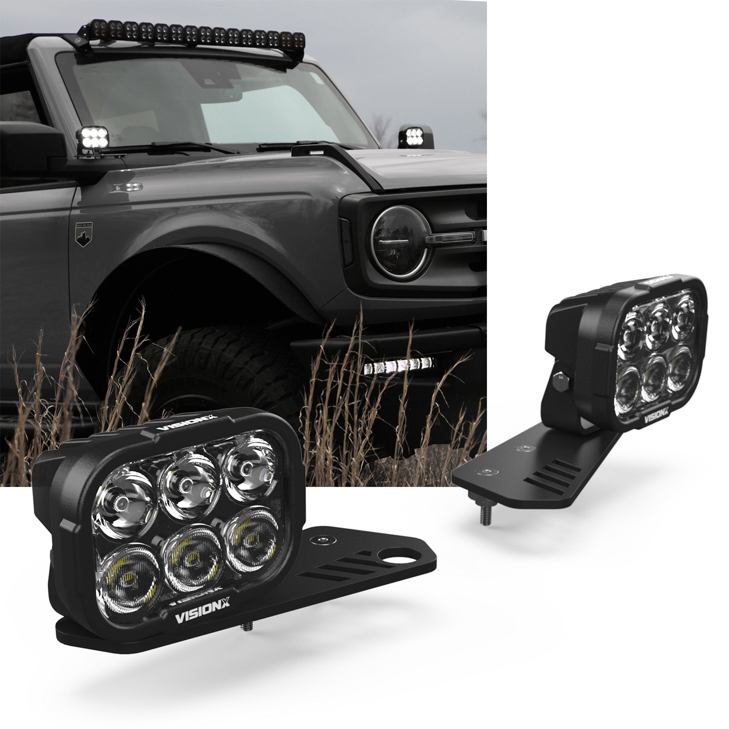A Pillar LED Light Kit - Ford Bronco 2021 +-M.O.R.E.